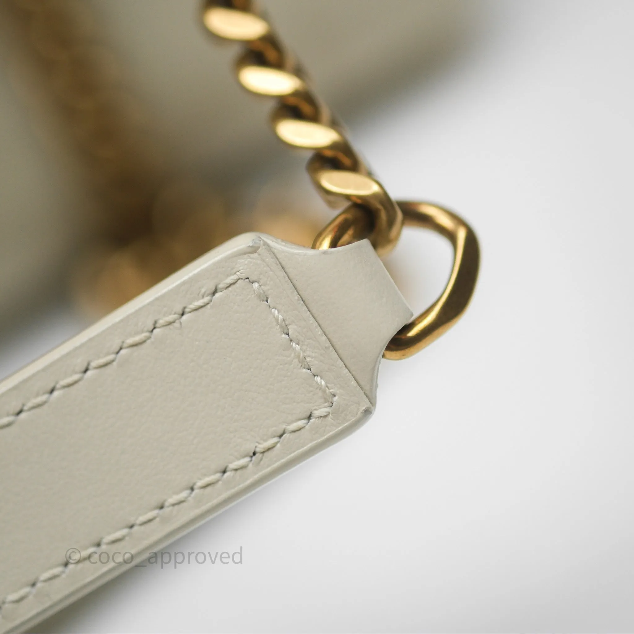 Saint Laurent Loulou Small Flap Bag Beige Calfskin Gold Hardware