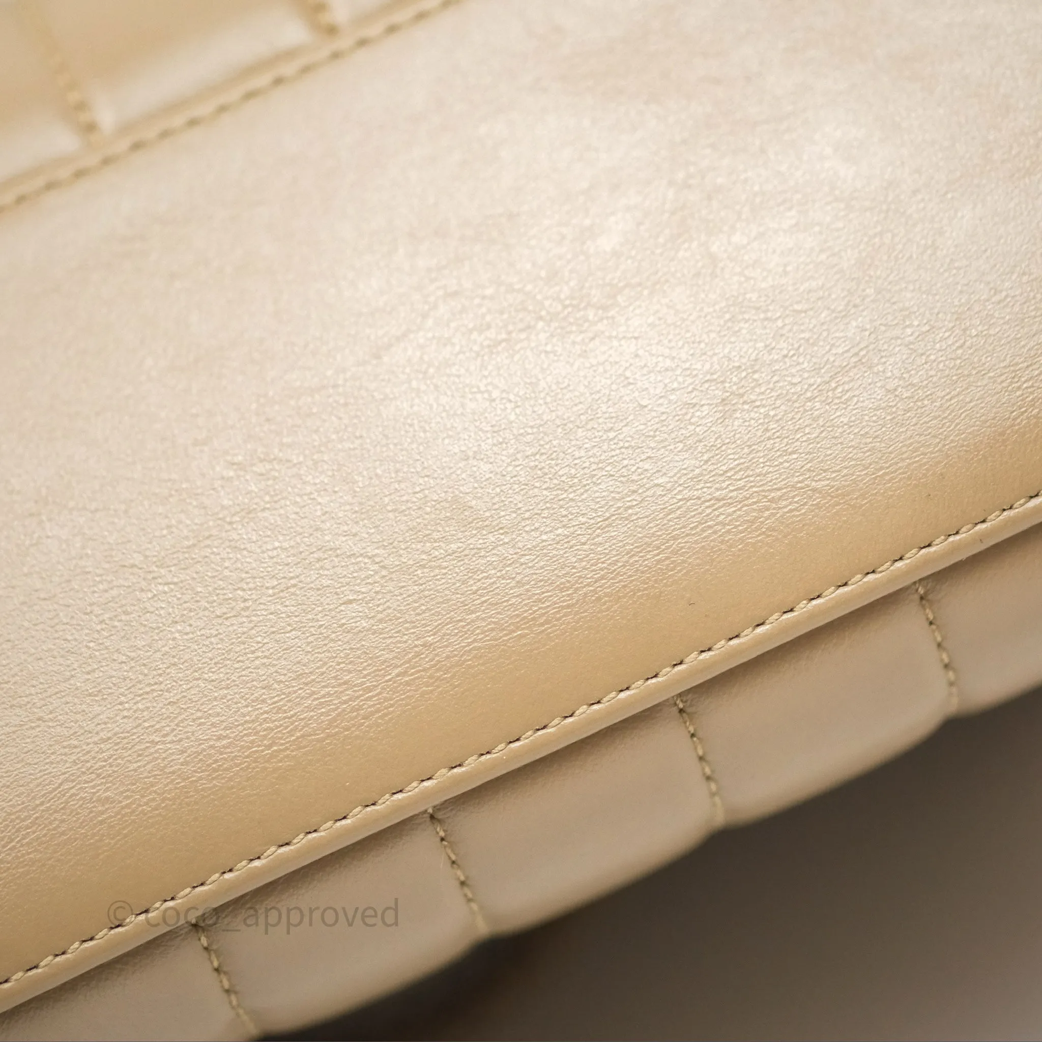Saint Laurent Loulou Small Flap Bag Beige Gold Hardware