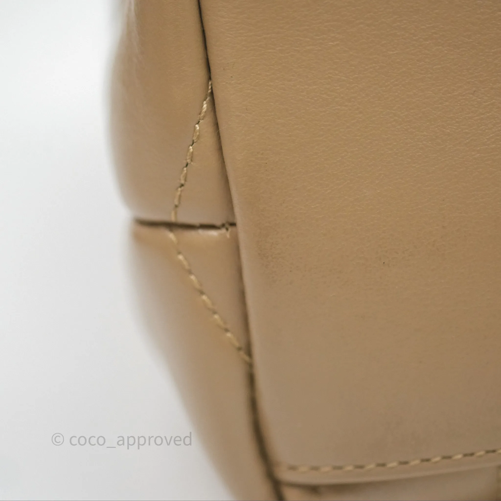 Saint Laurent Loulou Small Flap Bag Beige Gold Hardware