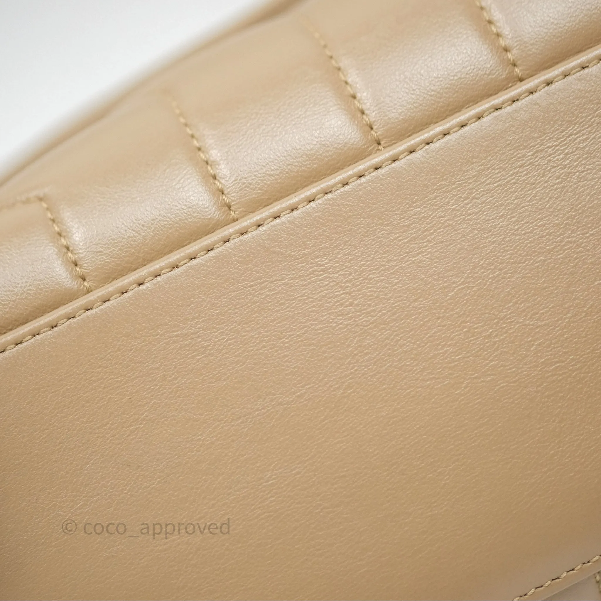 Saint Laurent Loulou Small Flap Bag Beige Gold Hardware