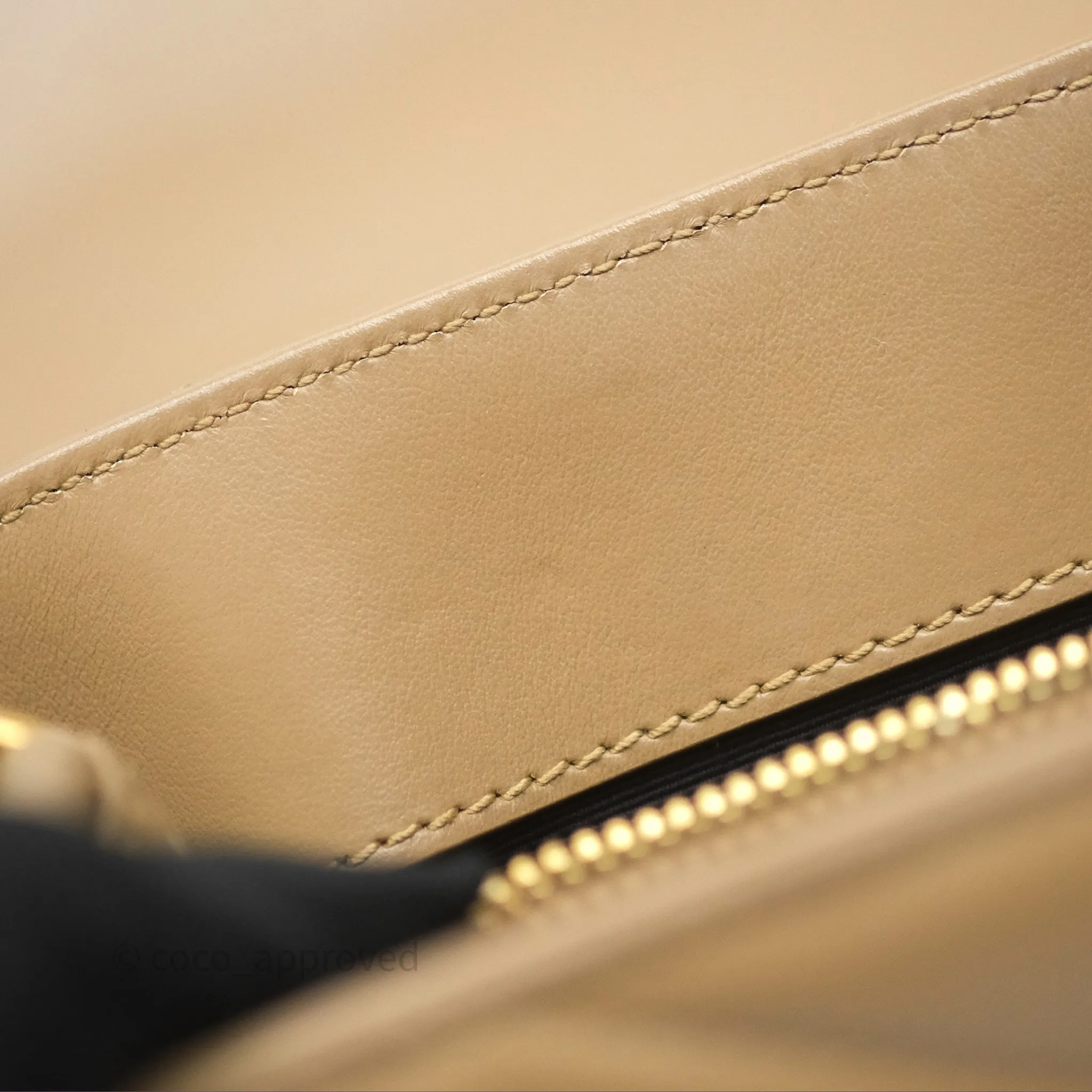 Saint Laurent Loulou Small Flap Bag Beige Gold Hardware