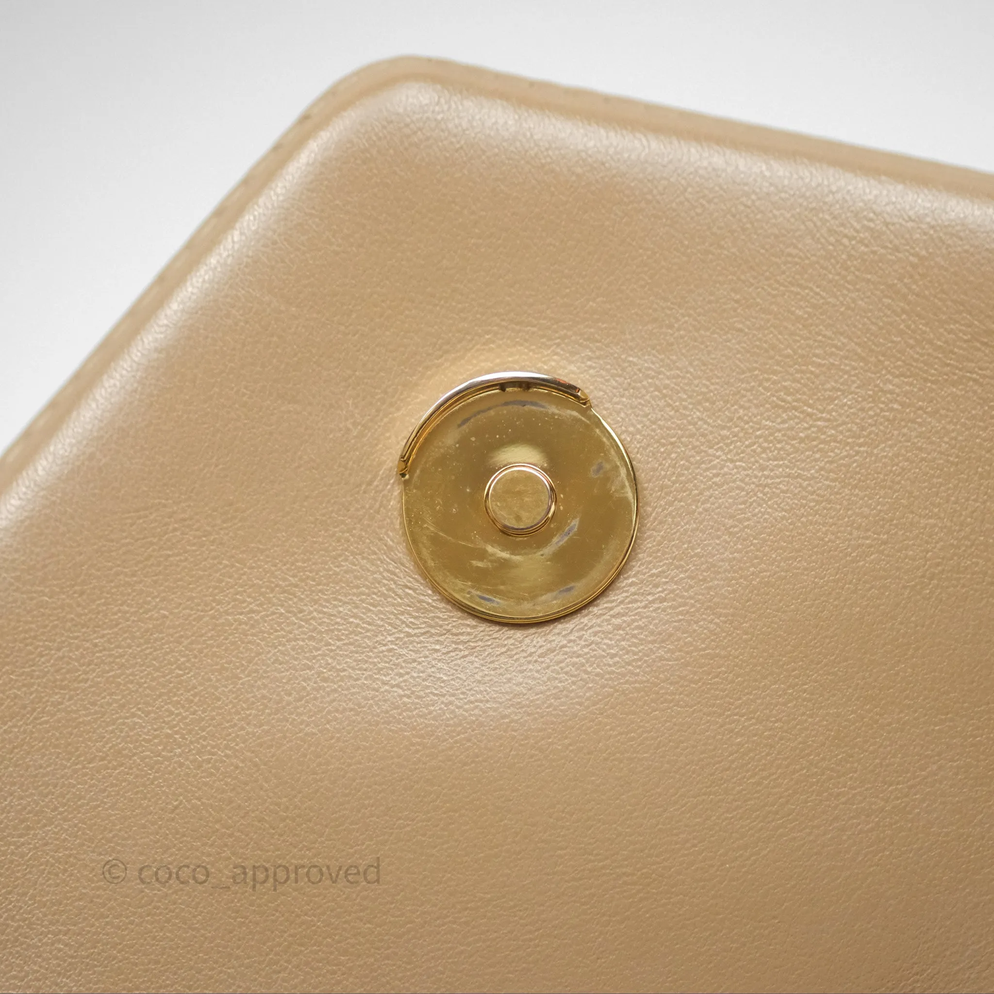 Saint Laurent Loulou Small Flap Bag Beige Gold Hardware