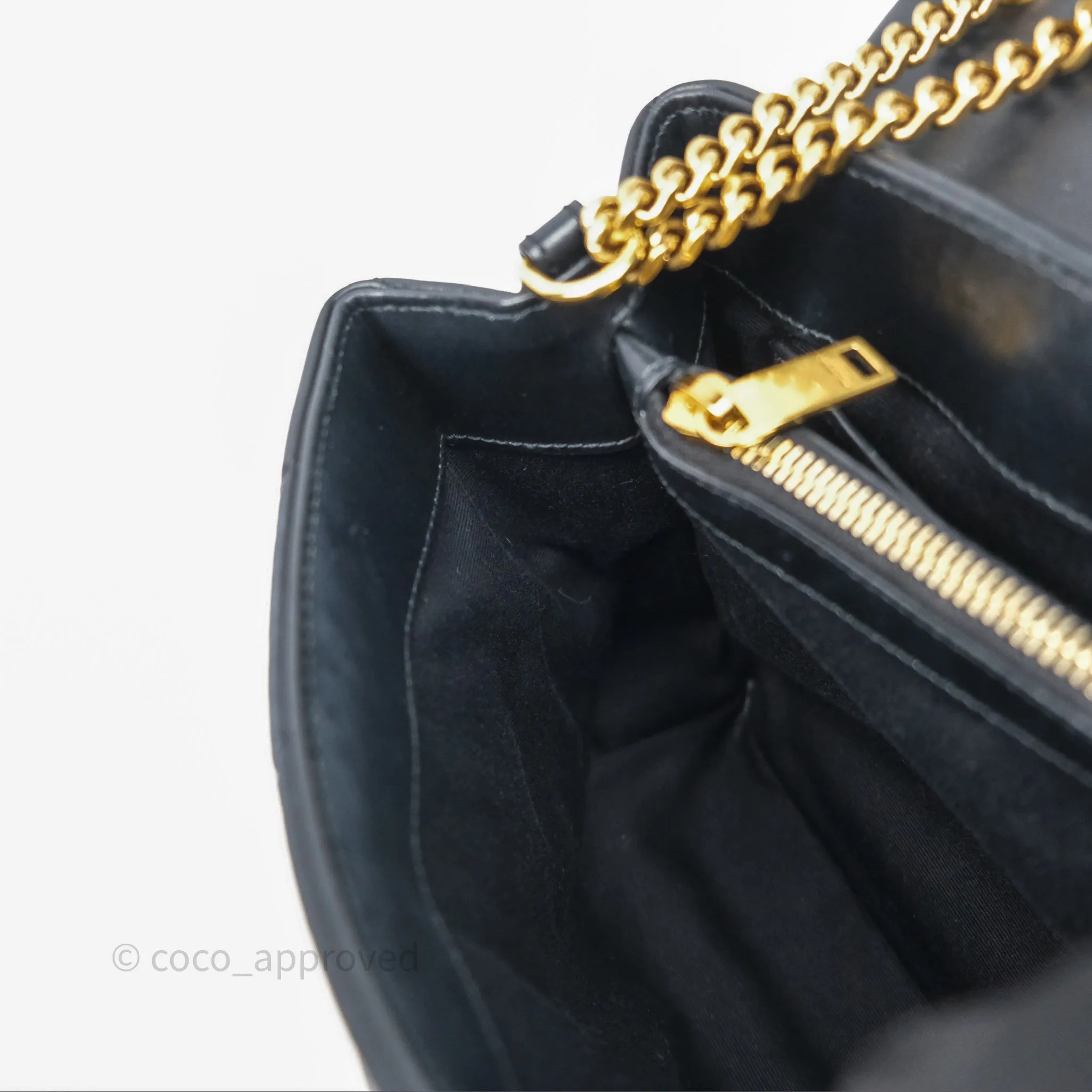 Saint Laurent Loulou Small Flap Bag Black Gold Hardware