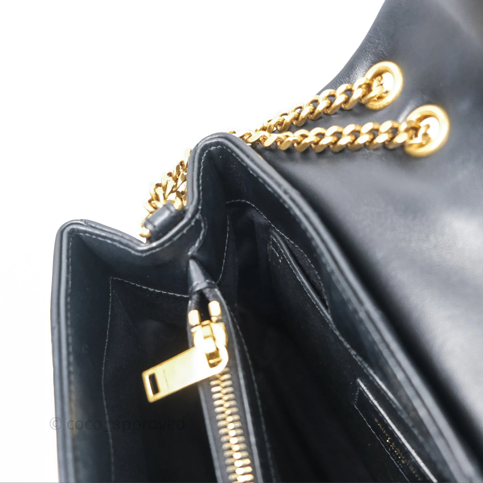 Saint Laurent Loulou Small Flap Bag Black Gold Hardware