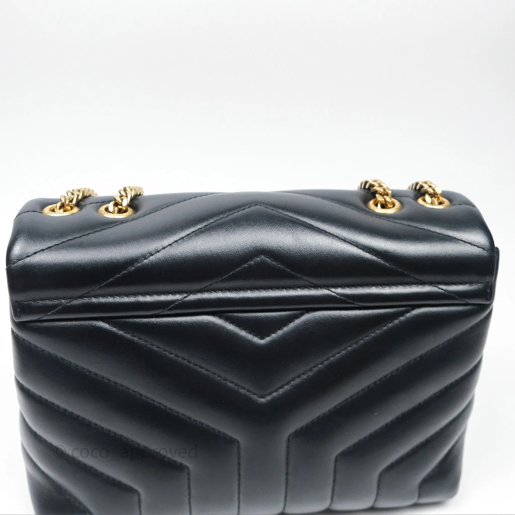 Saint Laurent Loulou Small Flap Bag Black Gold Hardware