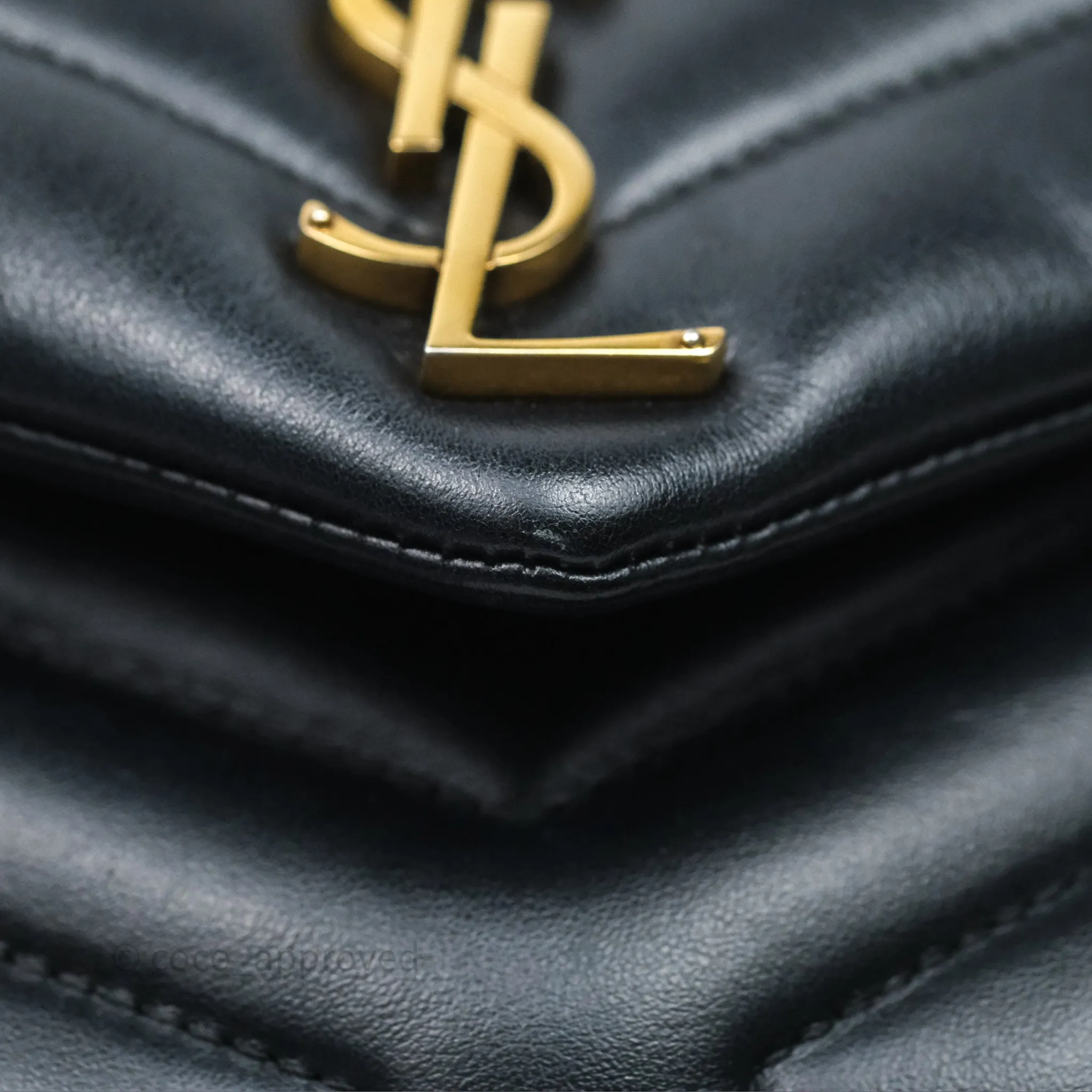 Saint Laurent Loulou Small Flap Bag Black Gold Hardware