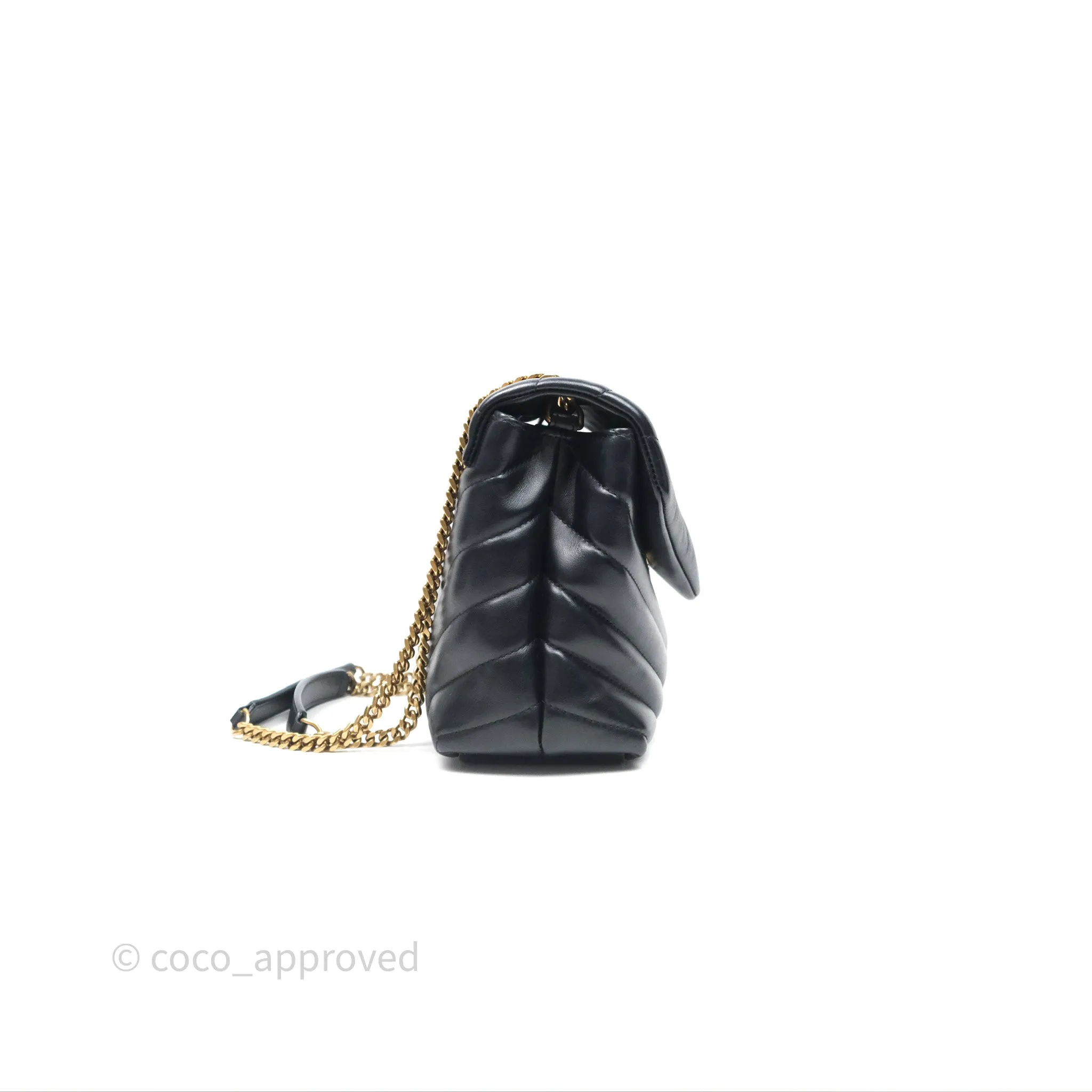 Saint Laurent Loulou Small Flap Bag Black Gold Hardware
