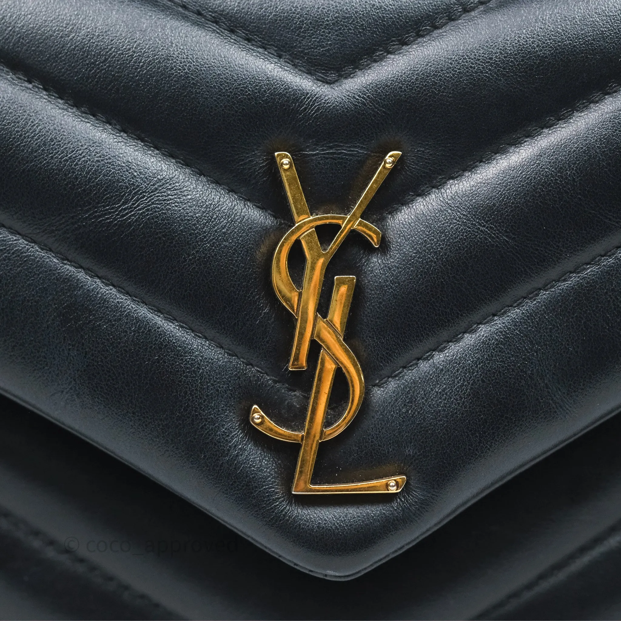 Saint Laurent Loulou Small Flap Bag Black Gold Hardware