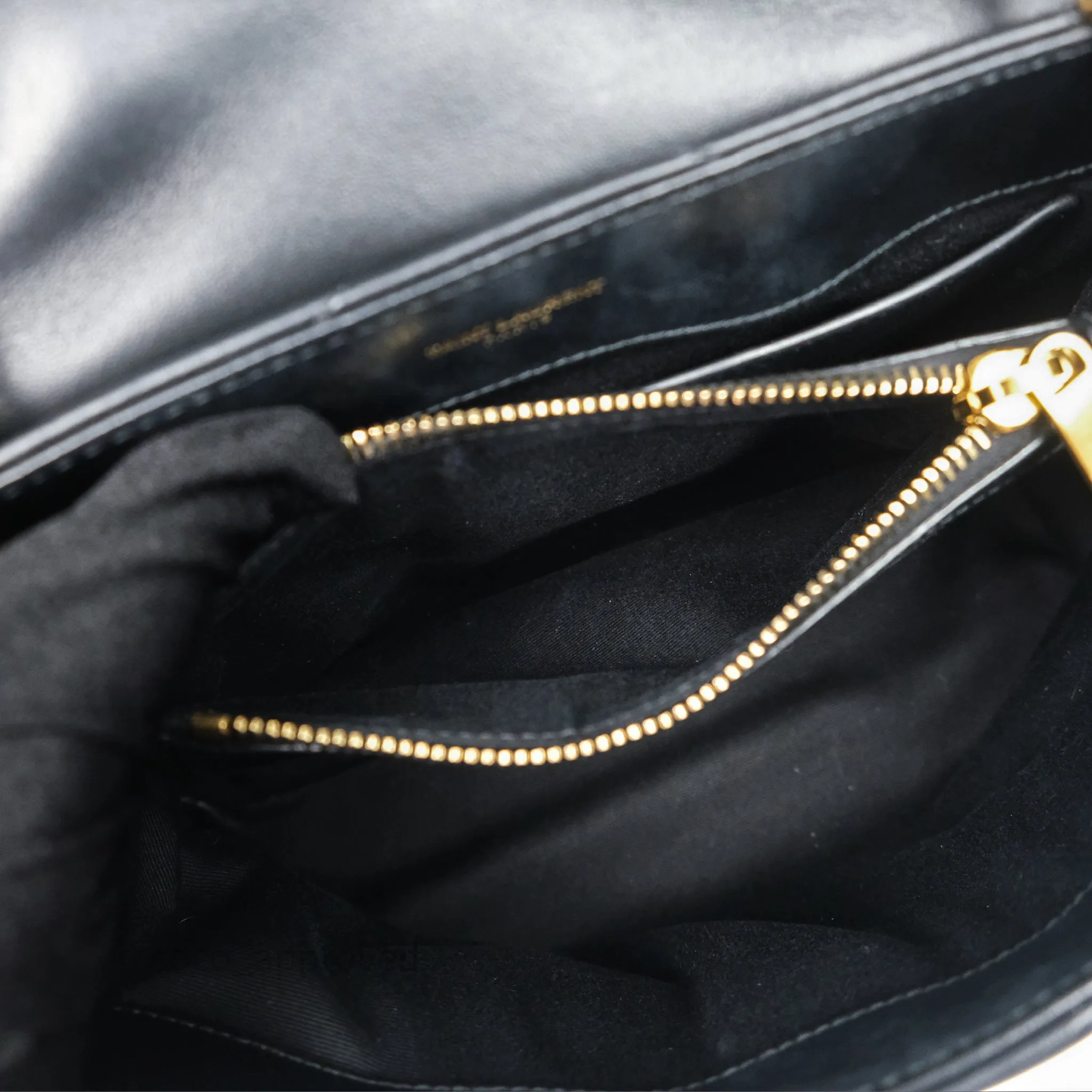 Saint Laurent Loulou Small Flap Bag Black Gold Hardware