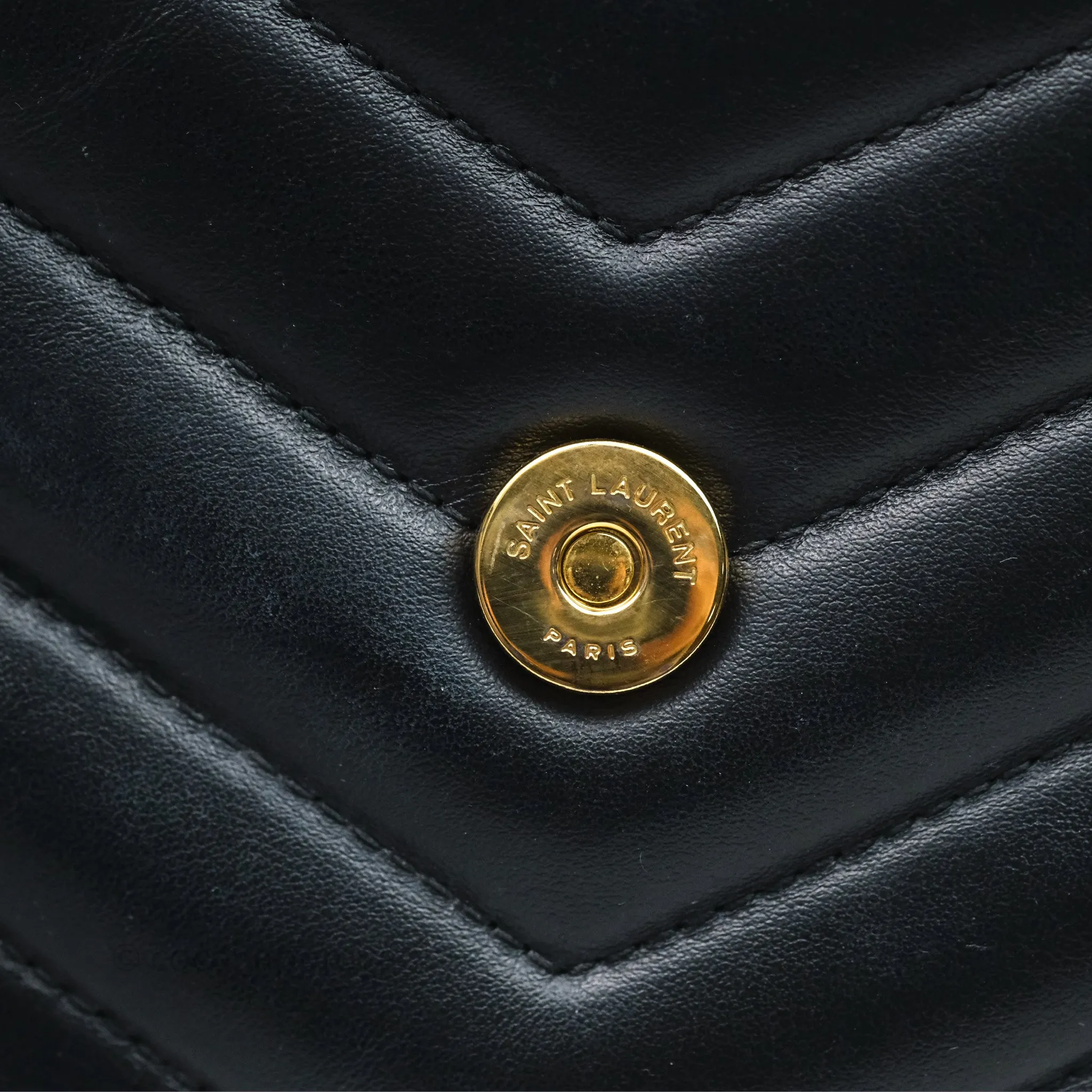 Saint Laurent Loulou Small Flap Bag Black Gold Hardware