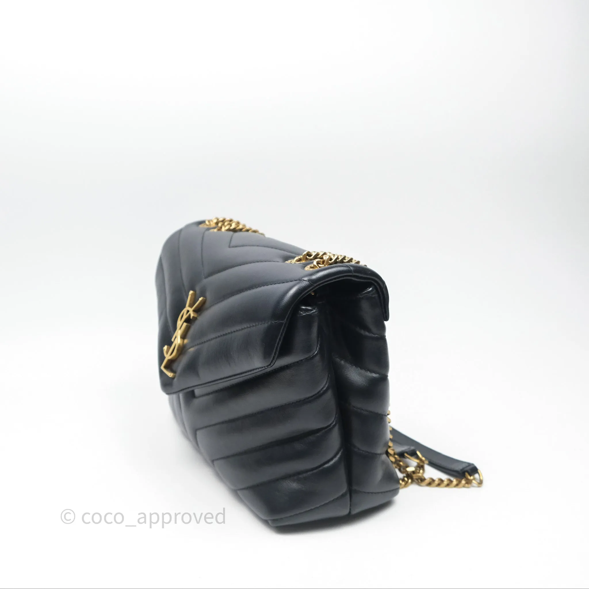 Saint Laurent Loulou Small Flap Bag Black Gold Hardware
