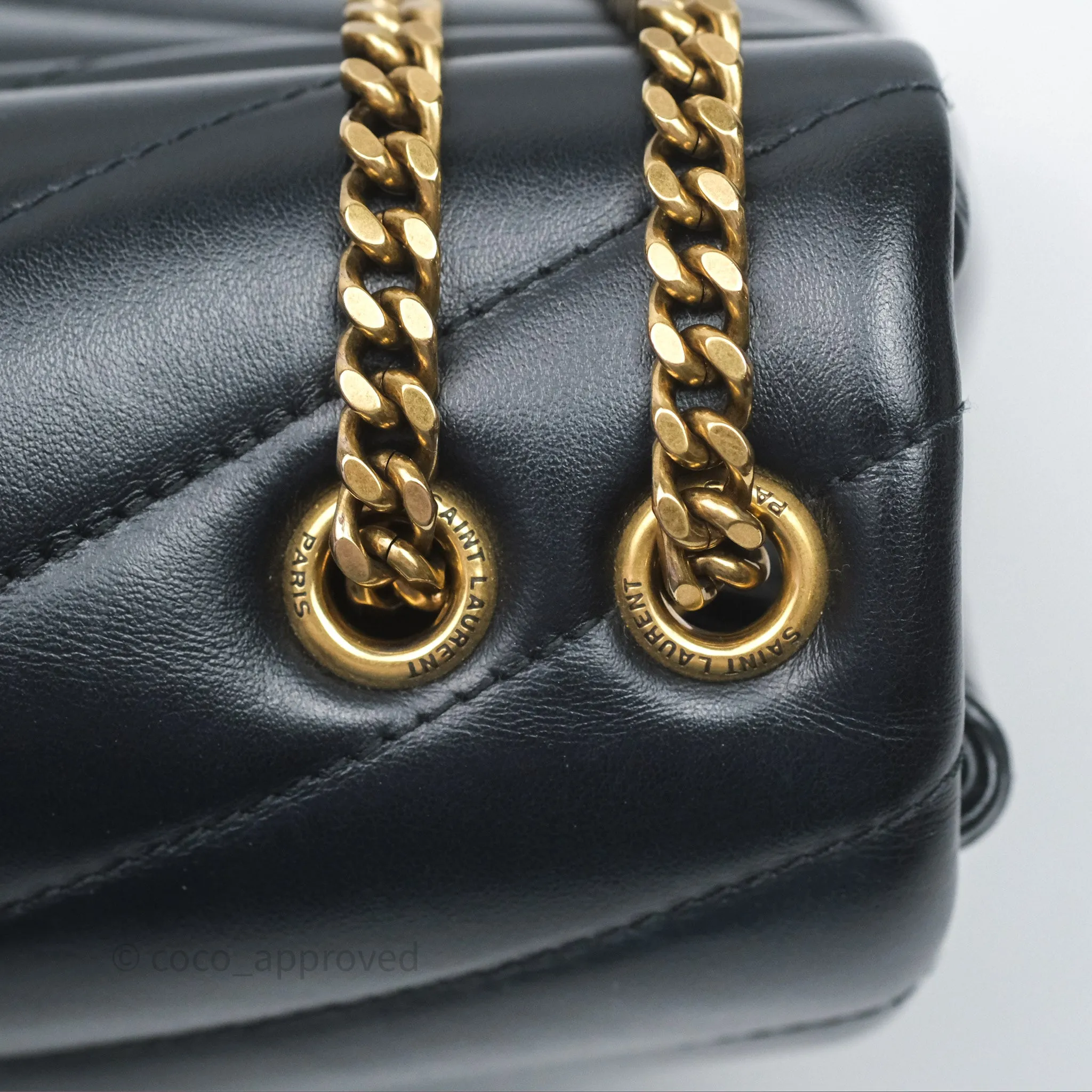Saint Laurent Loulou Small Flap Bag Black Gold Hardware