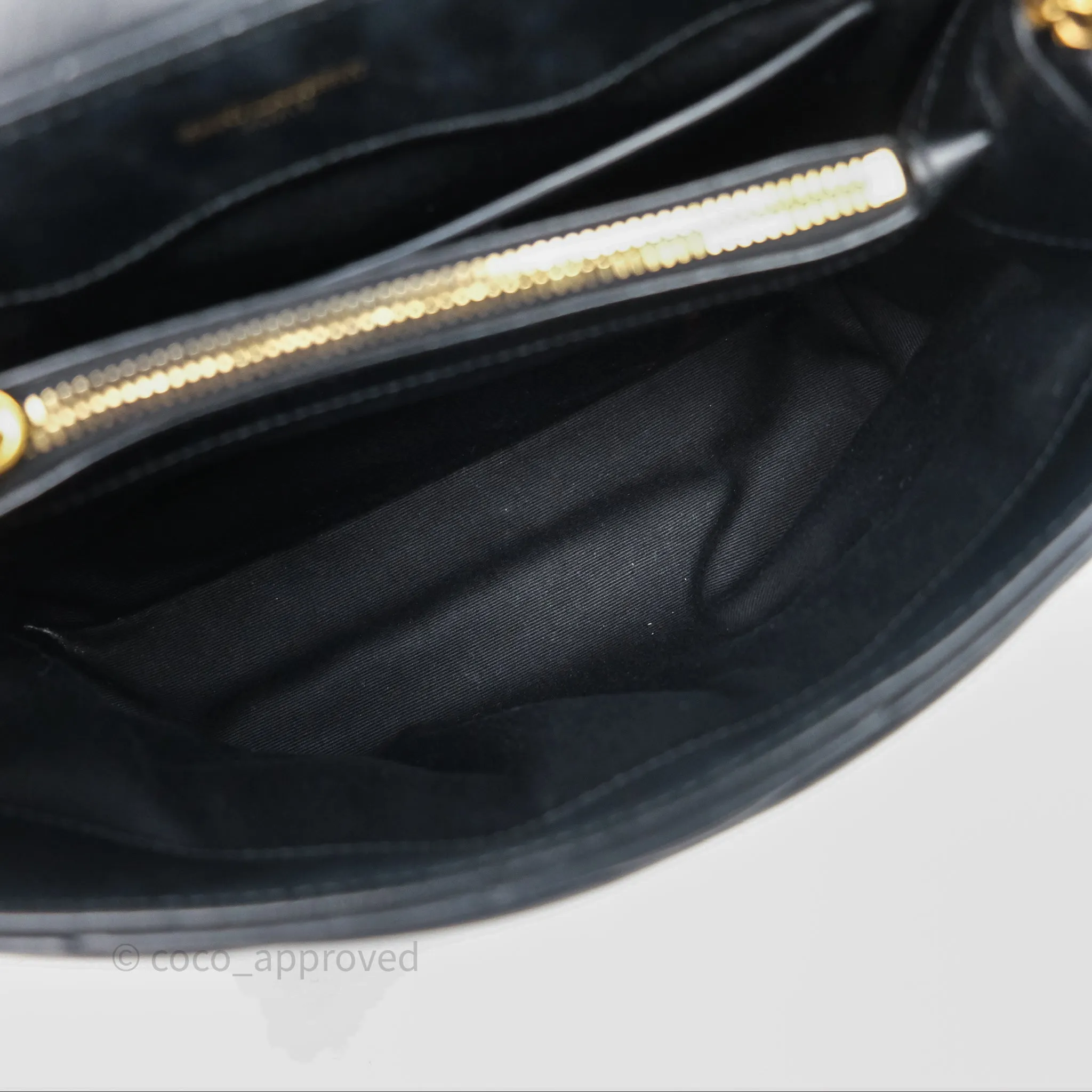 Saint Laurent Loulou Small Flap Bag Black Gold Hardware