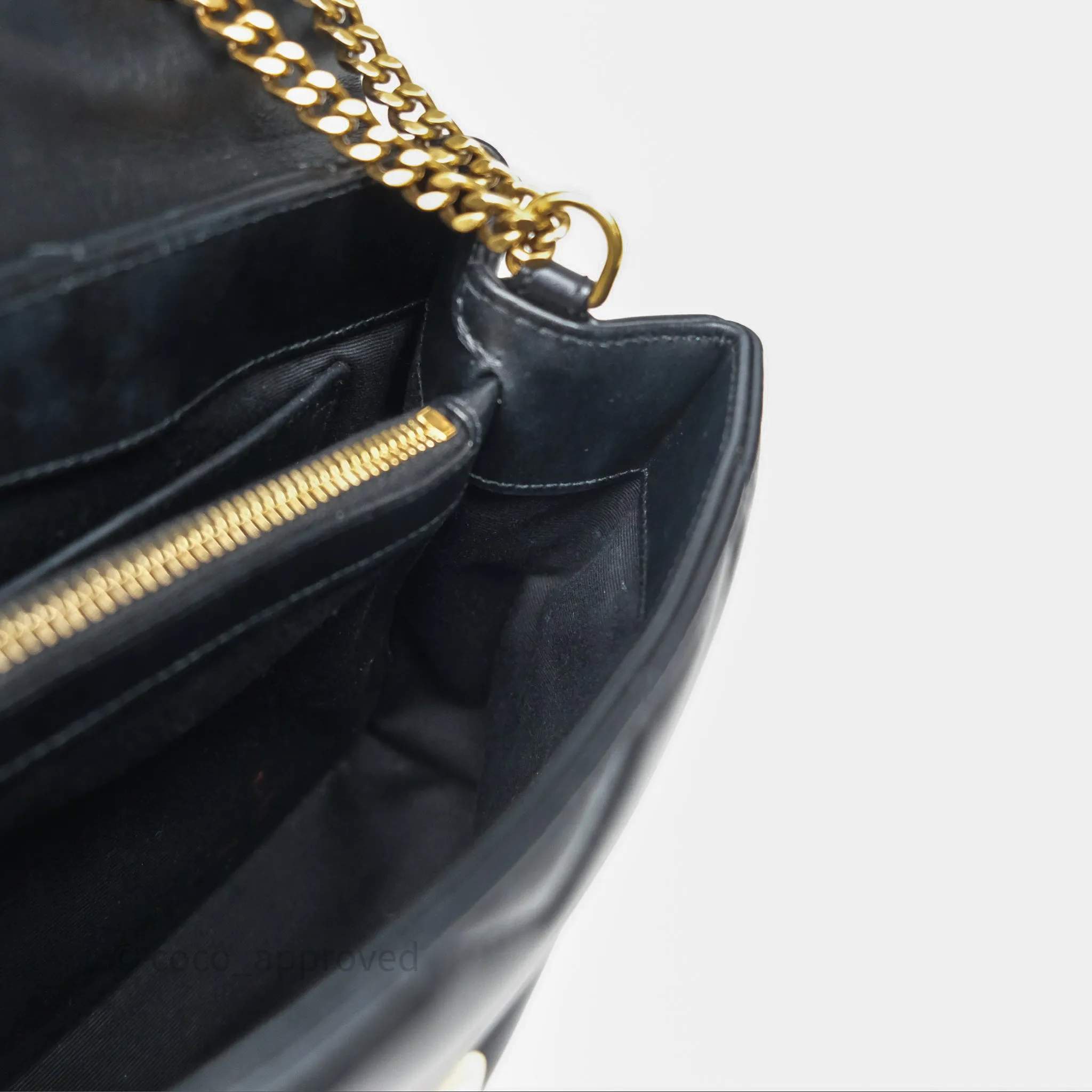 Saint Laurent Loulou Small Flap Bag Black Gold Hardware
