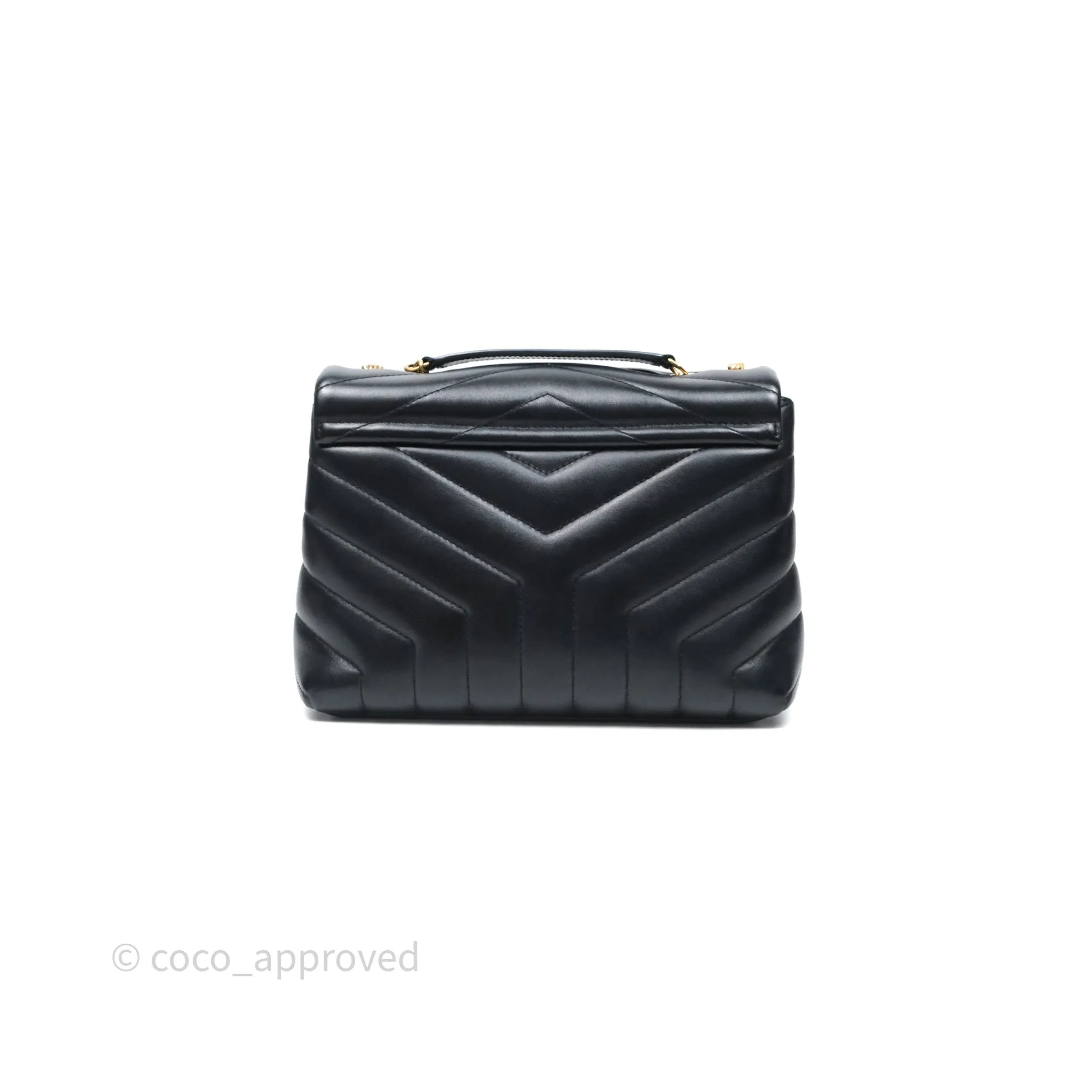 Saint Laurent Loulou Small Flap Bag Black Gold Hardware