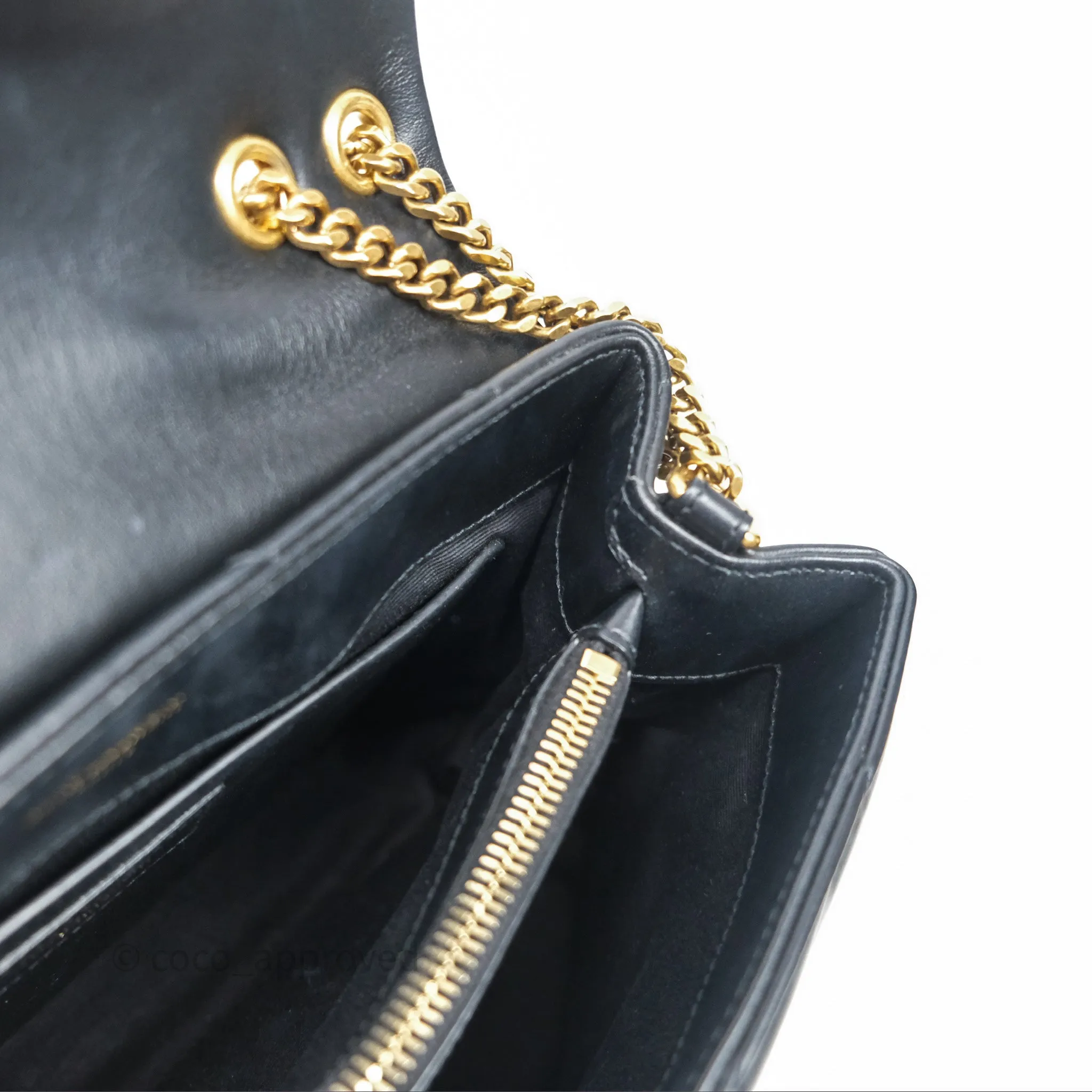 Saint Laurent Loulou Small Flap Bag Black Gold Hardware