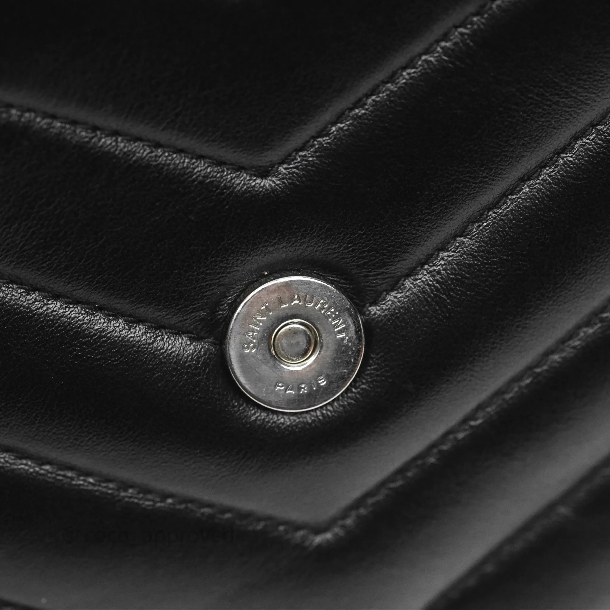 Saint Laurent Loulou Small Flap Bag Black Silver Hardware