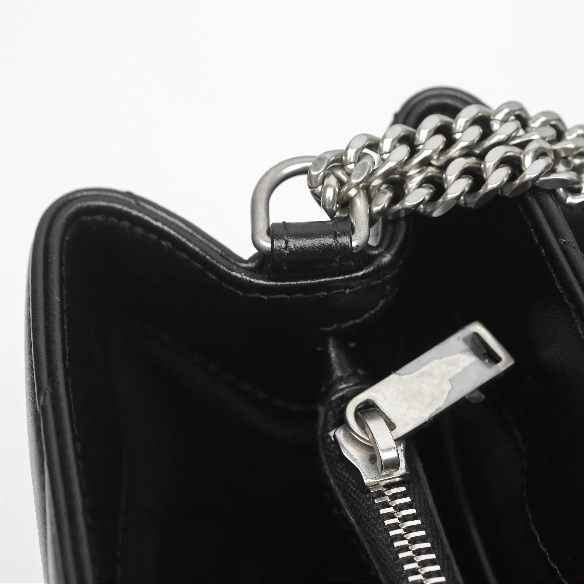 Saint Laurent Loulou Small Flap Bag Black Silver Hardware