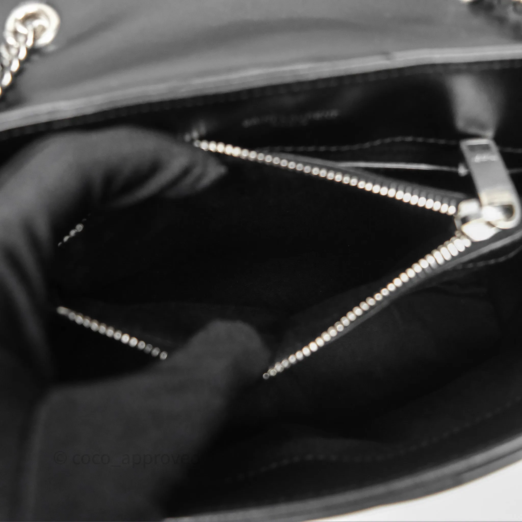 Saint Laurent Loulou Small Flap Bag Black Silver Hardware
