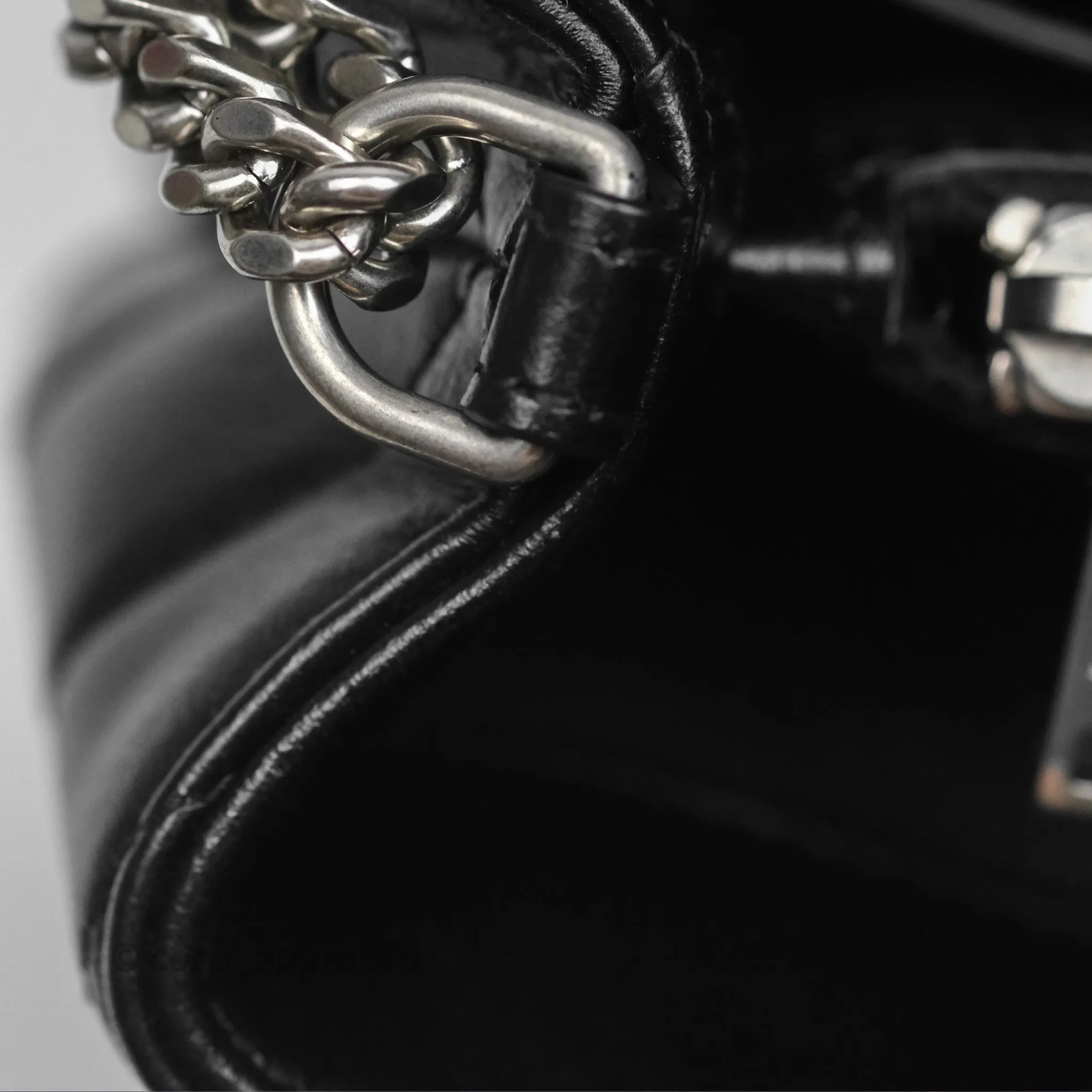 Saint Laurent Loulou Small Flap Bag Black Silver Hardware