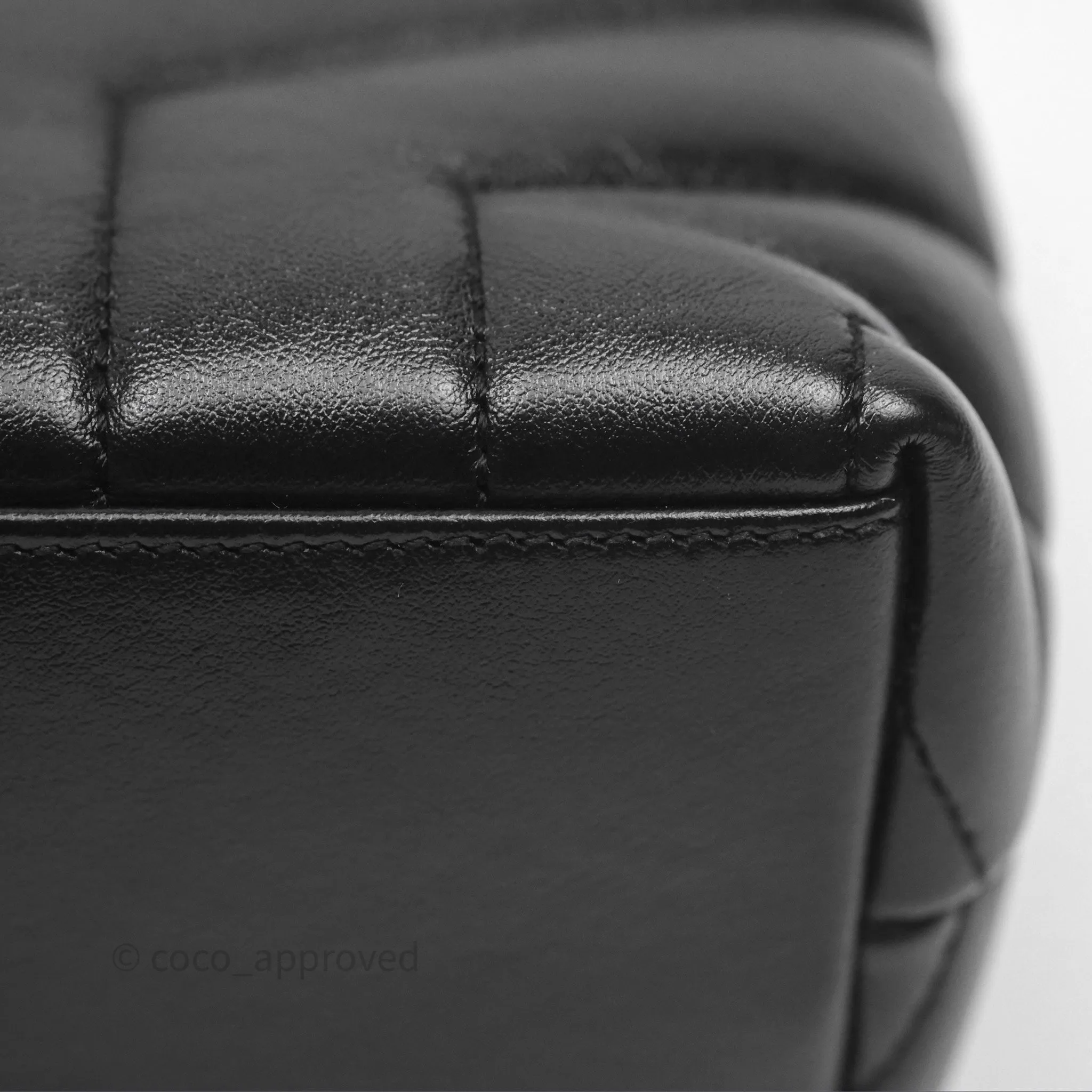 Saint Laurent Loulou Small Flap Bag Black Silver Hardware