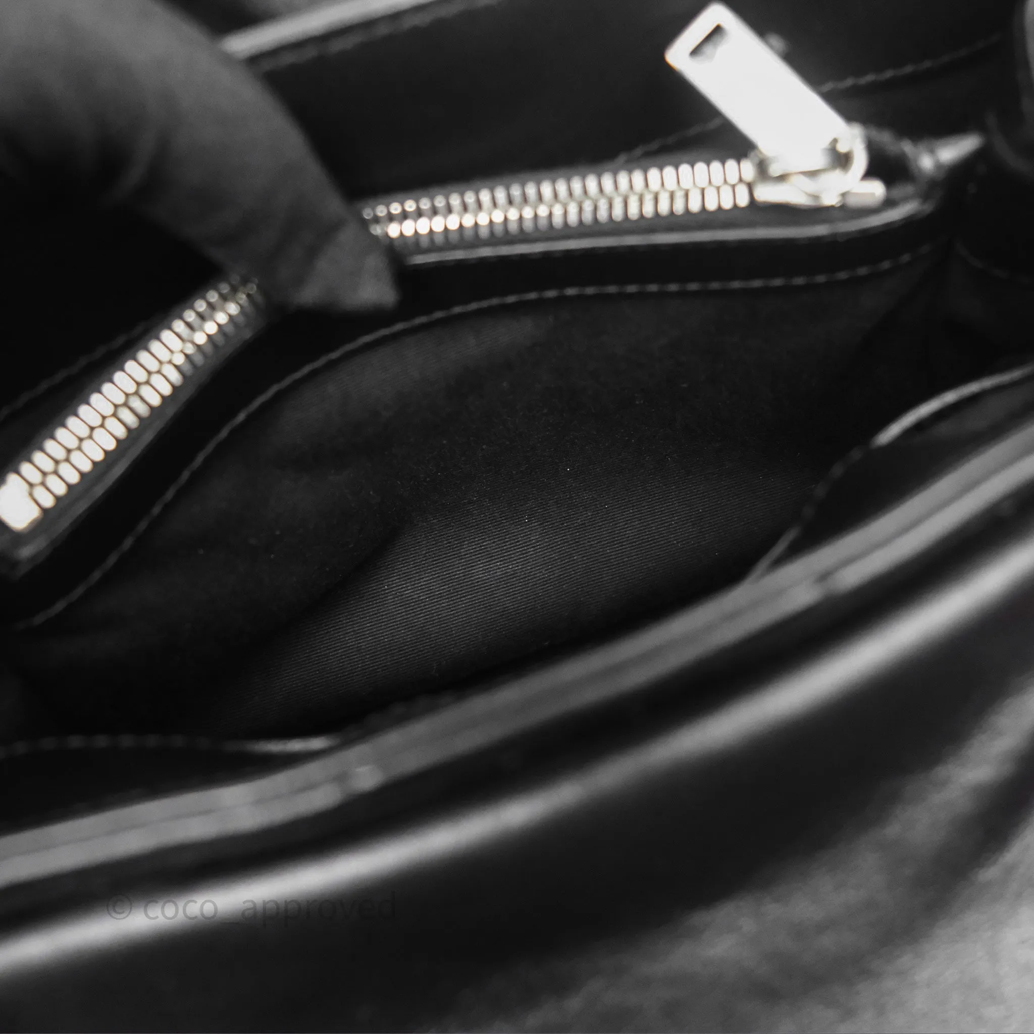 Saint Laurent Loulou Small Flap Bag Black Silver Hardware