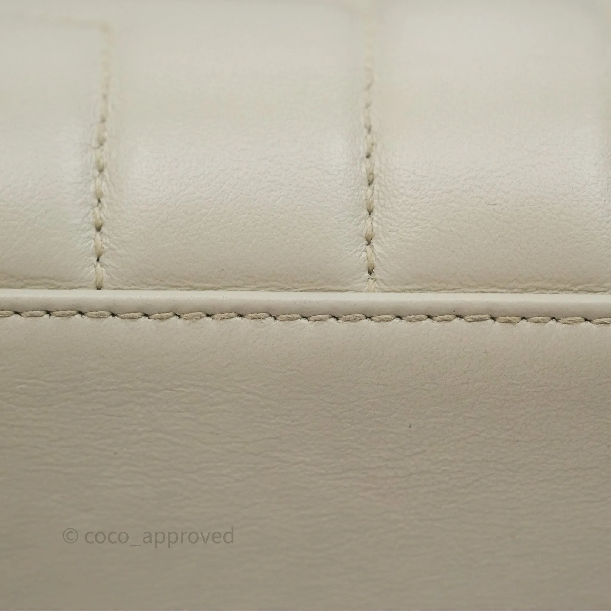 Saint Laurent Loulou Small Flap Bag Ivory Light Beige Gold Hardware
