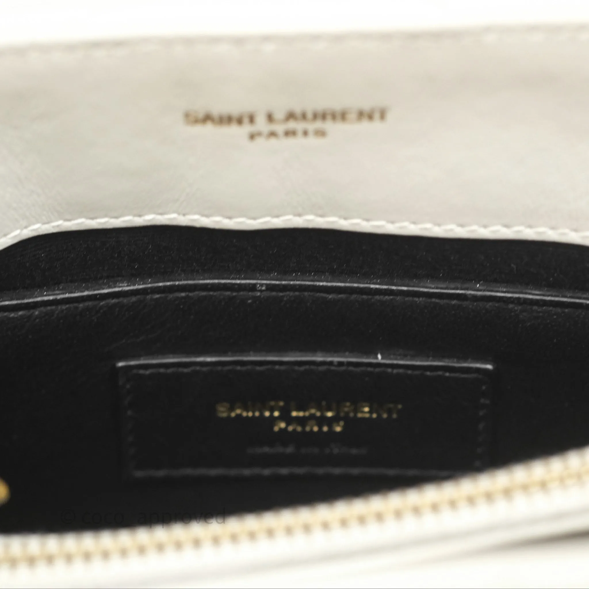Saint Laurent Loulou Small Flap Bag Ivory Light Beige Gold Hardware