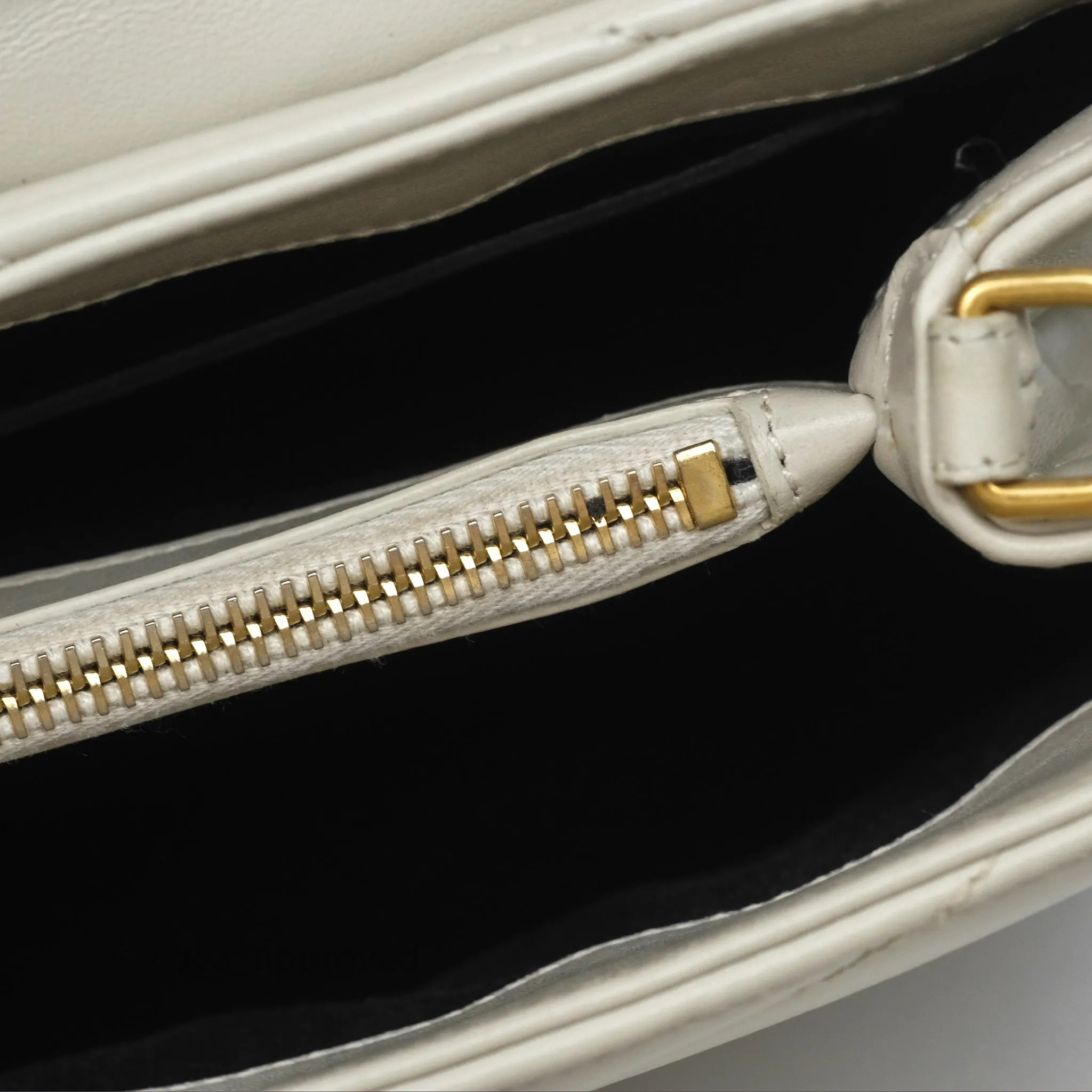 Saint Laurent Loulou Small Flap Bag Ivory Light Beige Gold Hardware