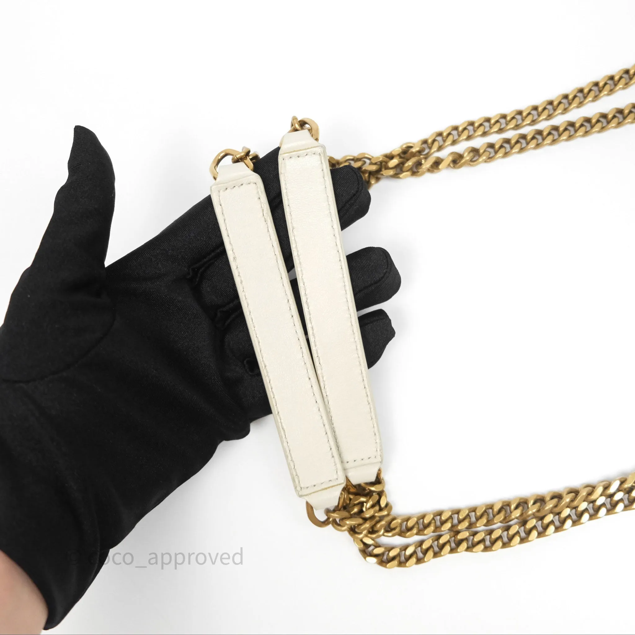 Saint Laurent Loulou Small Flap Bag Ivory Light Beige Gold Hardware
