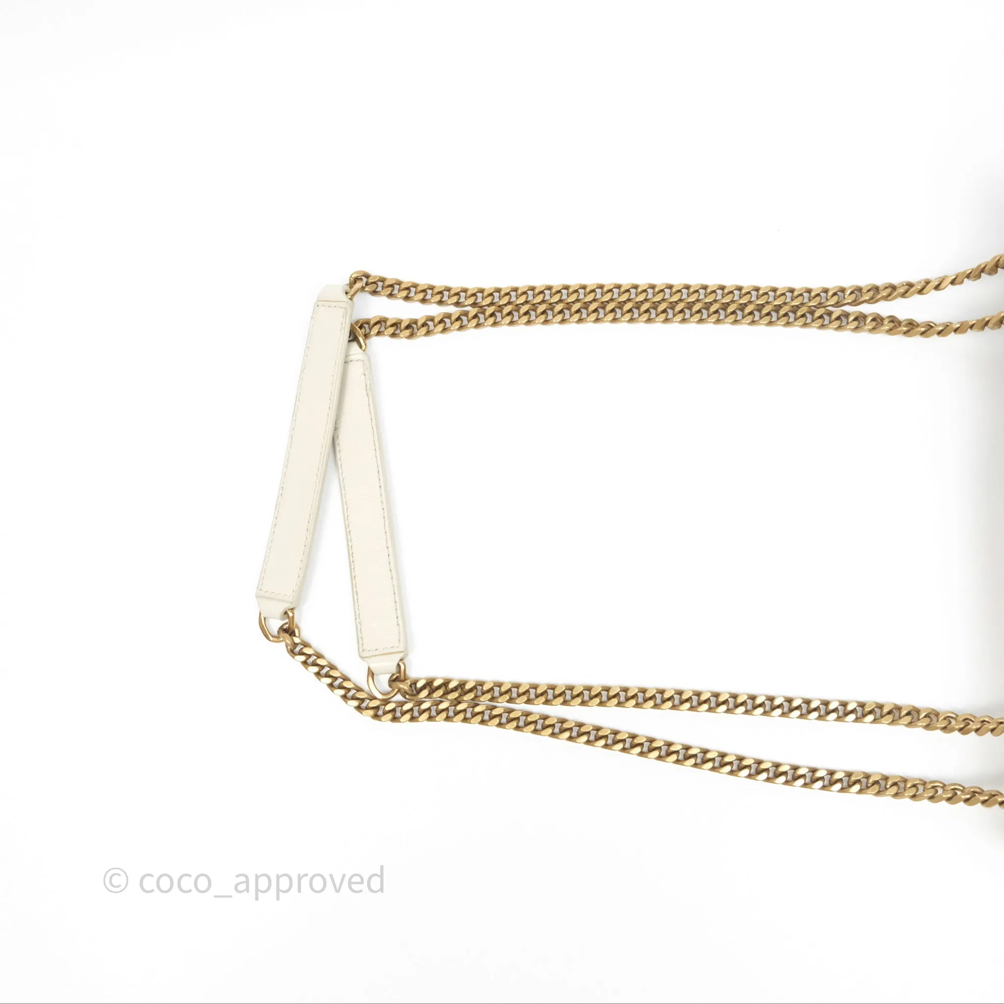 Saint Laurent Loulou Small Flap Bag Ivory Light Beige Gold Hardware