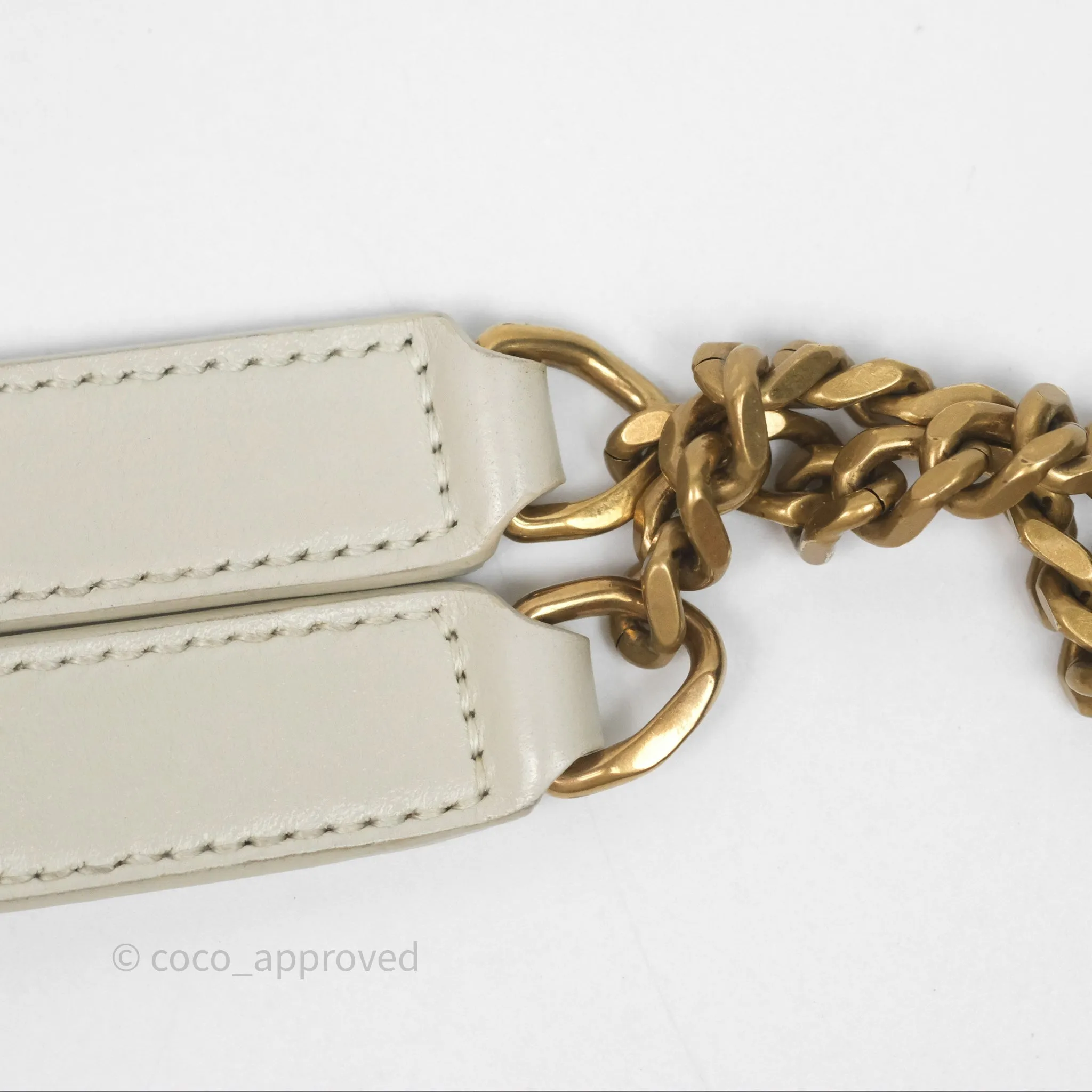 Saint Laurent Loulou Small Flap Bag Ivory Light Beige Gold Hardware