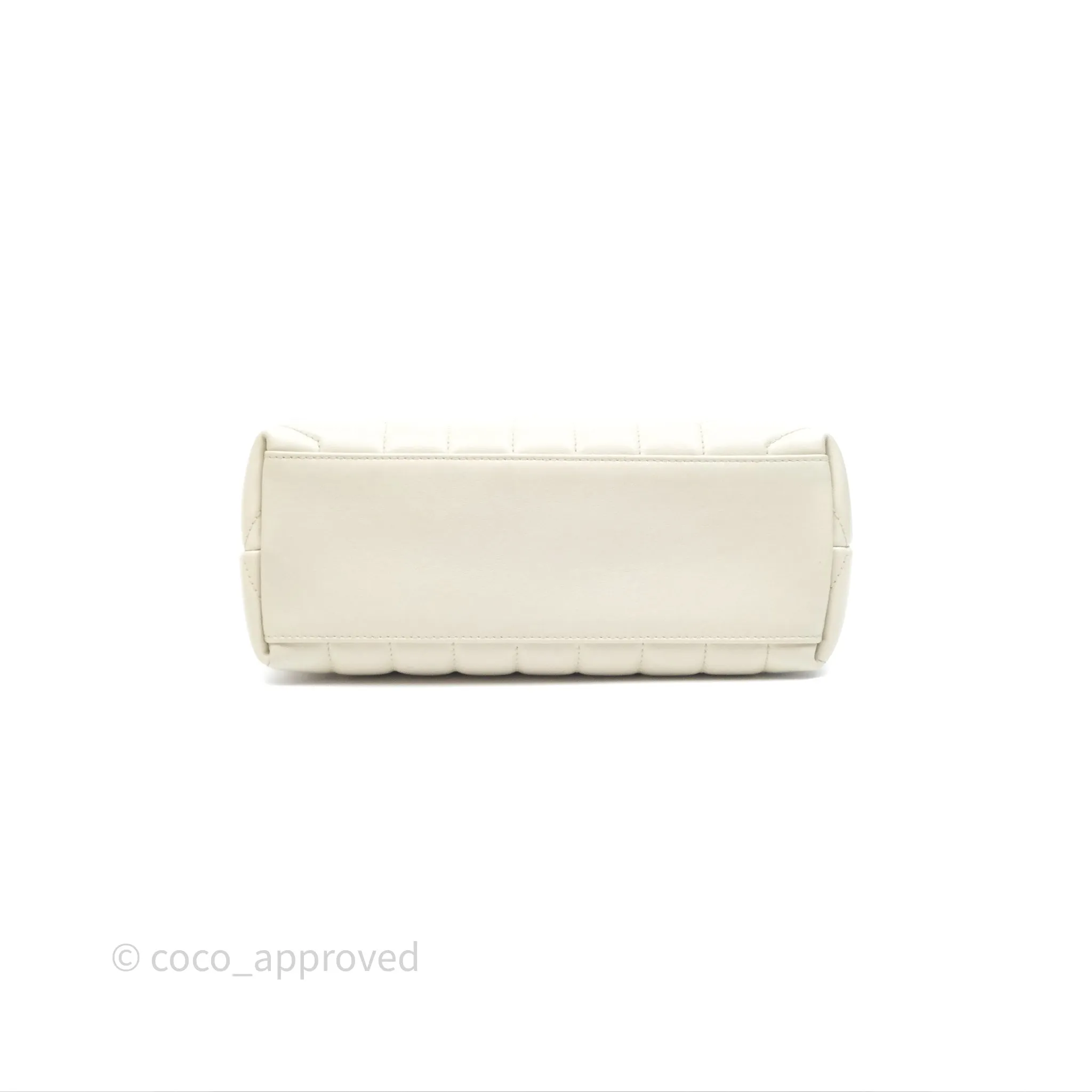 Saint Laurent Loulou Small Flap Bag Ivory Light Beige Gold Hardware