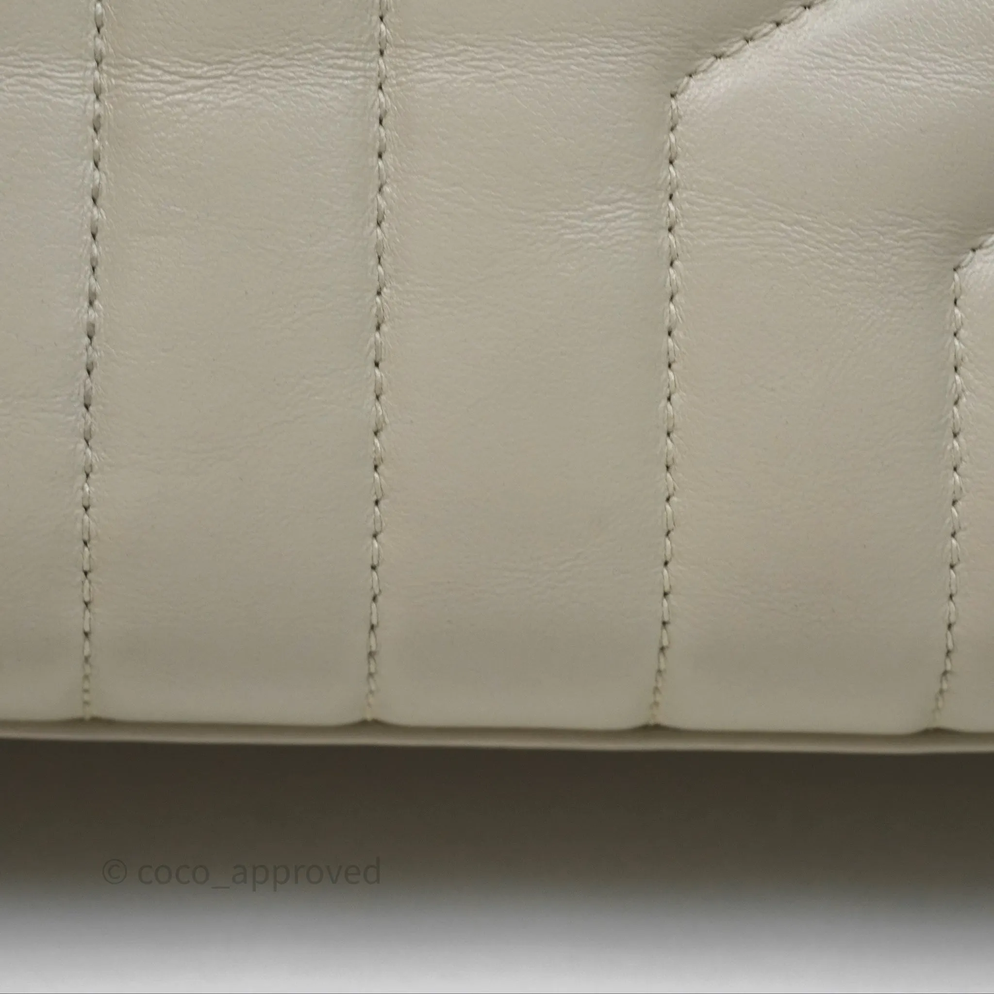 Saint Laurent Loulou Small Flap Bag Ivory Light Beige Gold Hardware
