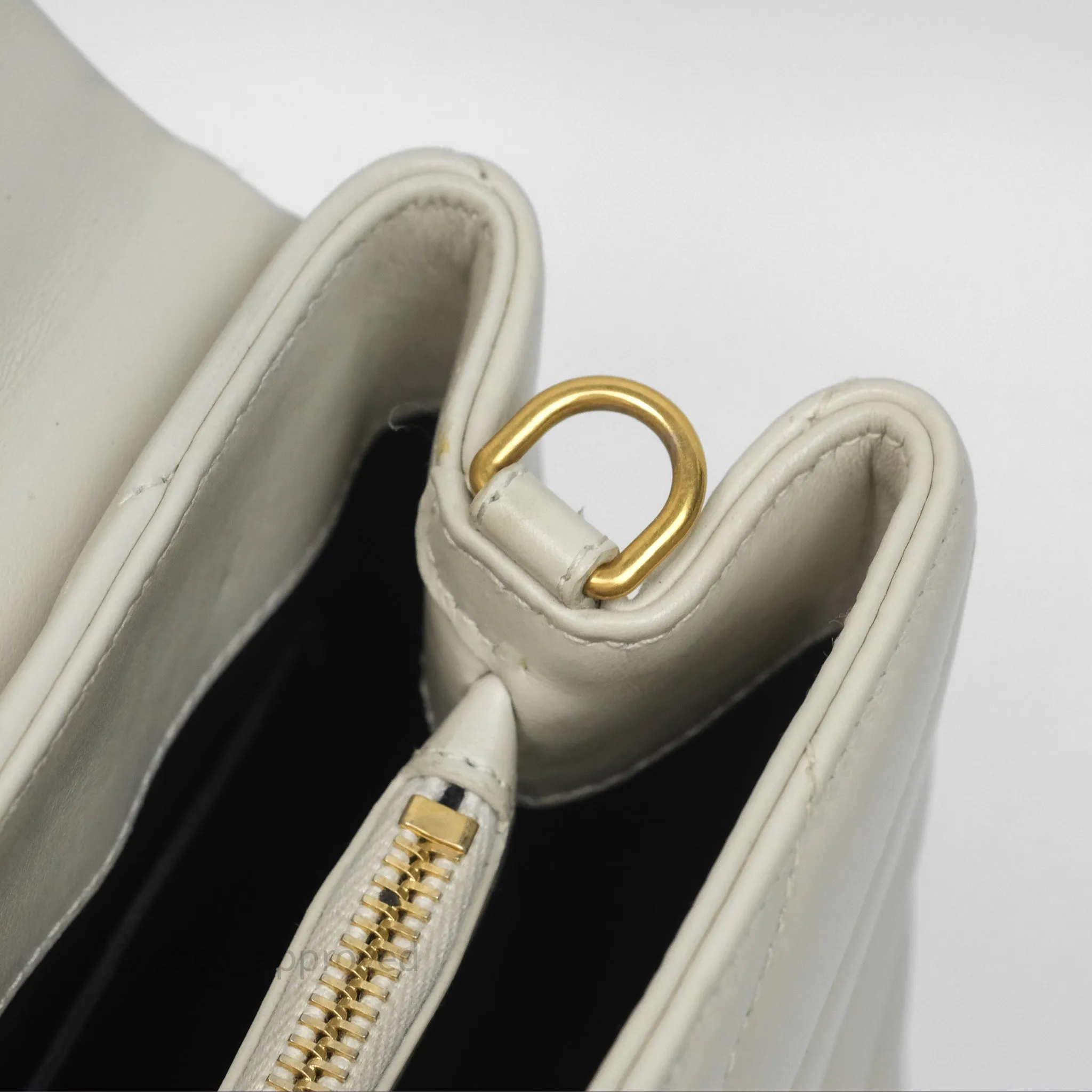 Saint Laurent Loulou Small Flap Bag Ivory Light Beige Gold Hardware
