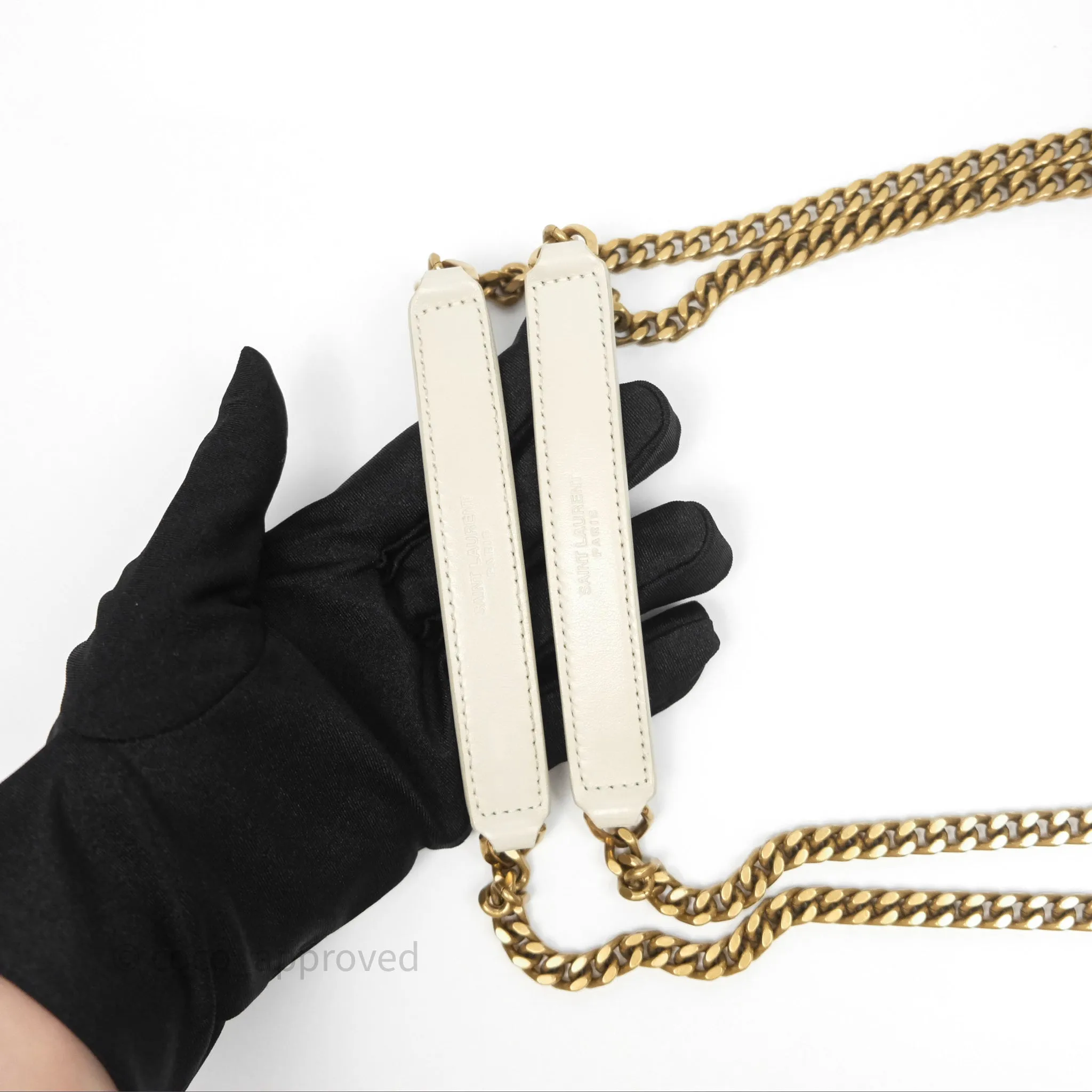 Saint Laurent Loulou Small Flap Bag Ivory Light Beige Gold Hardware