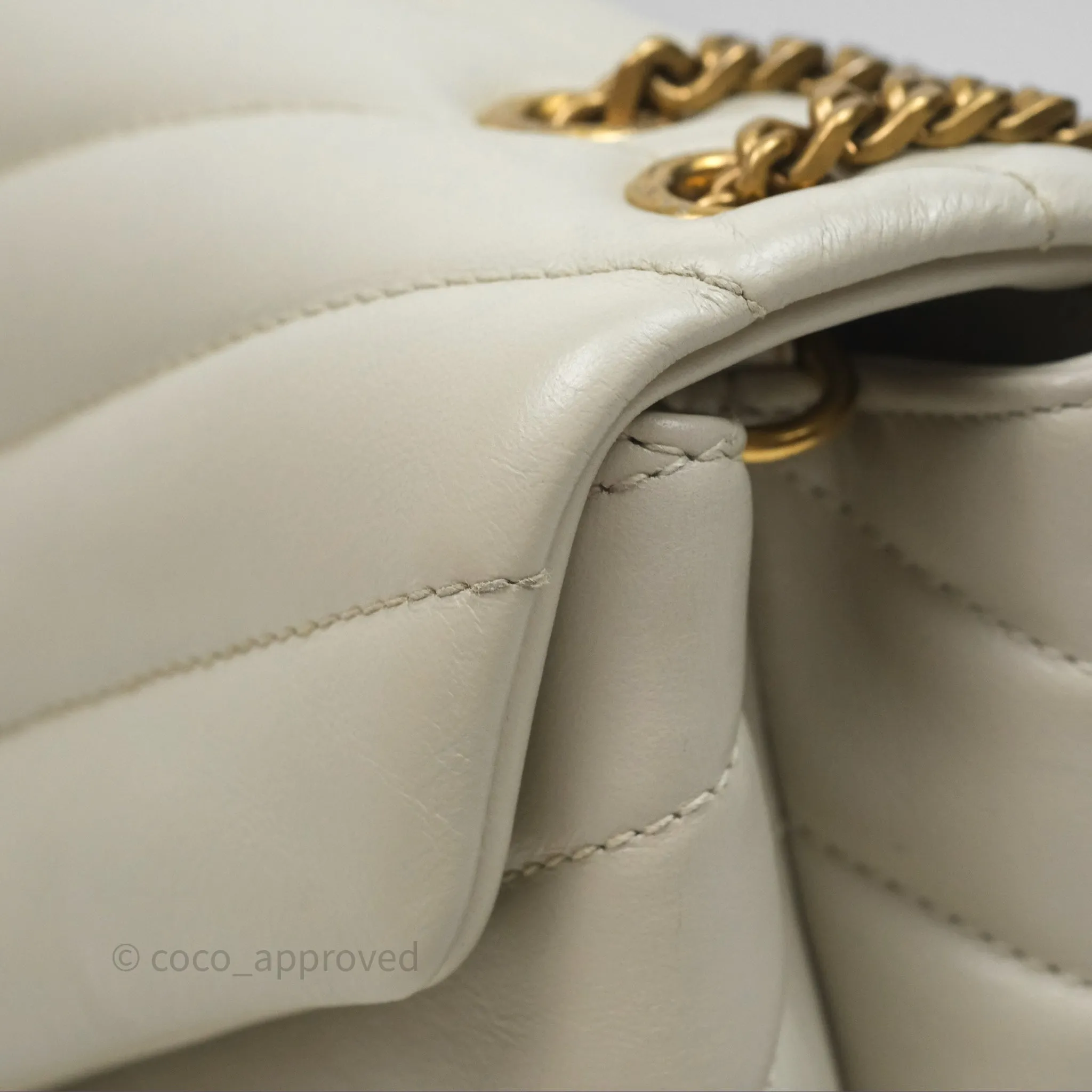 Saint Laurent Loulou Small Flap Bag Ivory Light Beige Gold Hardware