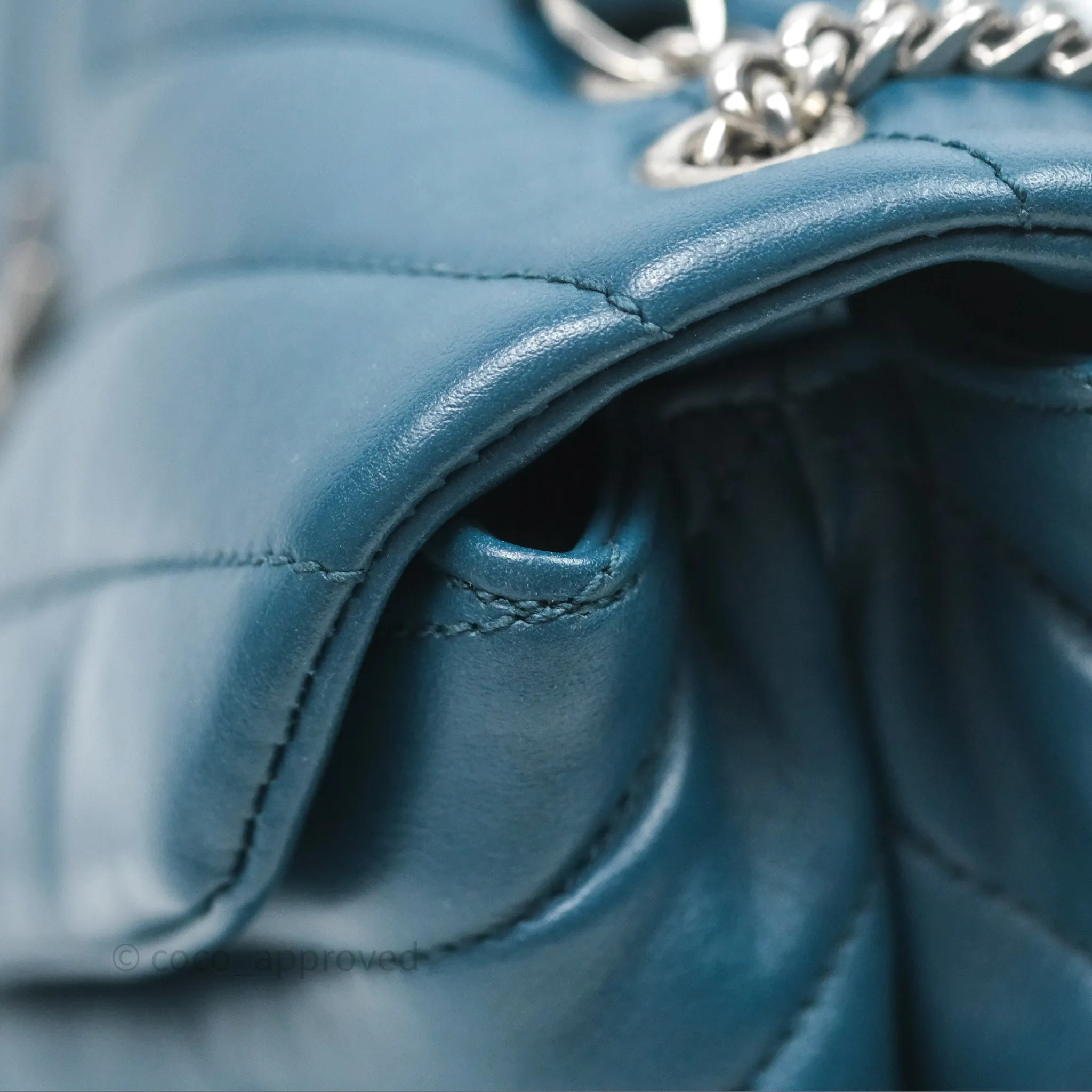 Saint Laurent Loulou Small Flap Bag Turquoise Blue Ruthenum Hardware