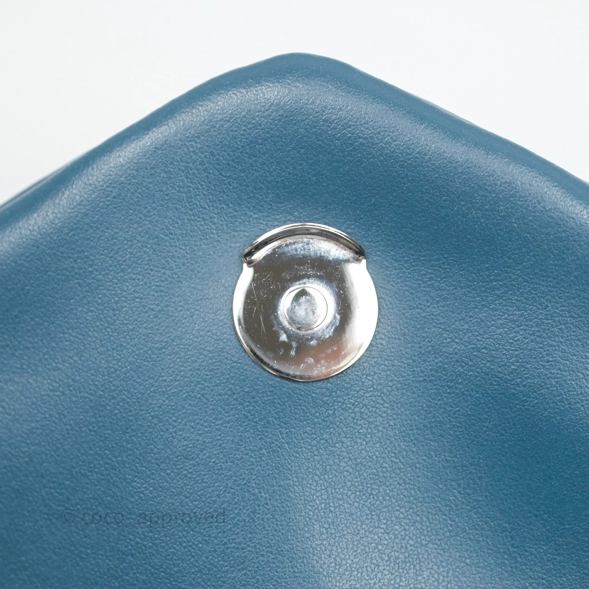 Saint Laurent Loulou Small Flap Bag Turquoise Blue Ruthenum Hardware