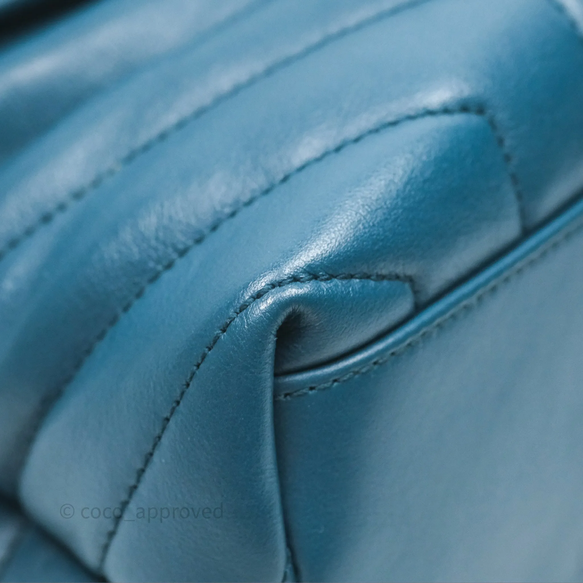 Saint Laurent Loulou Small Flap Bag Turquoise Blue Ruthenum Hardware