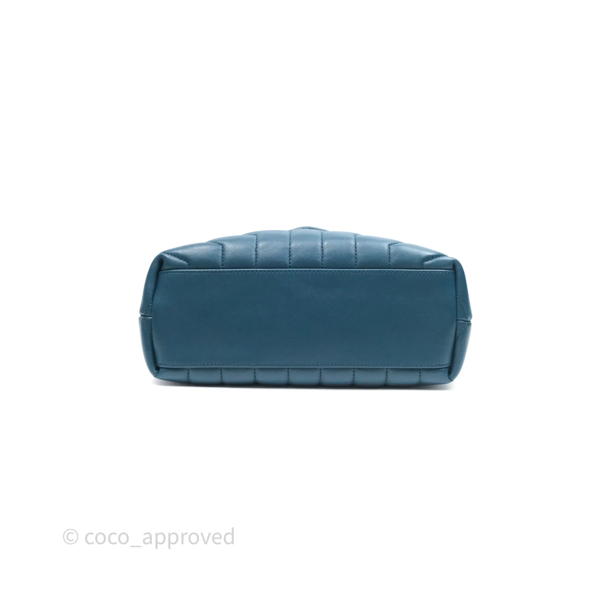Saint Laurent Loulou Small Flap Bag Turquoise Blue Ruthenum Hardware