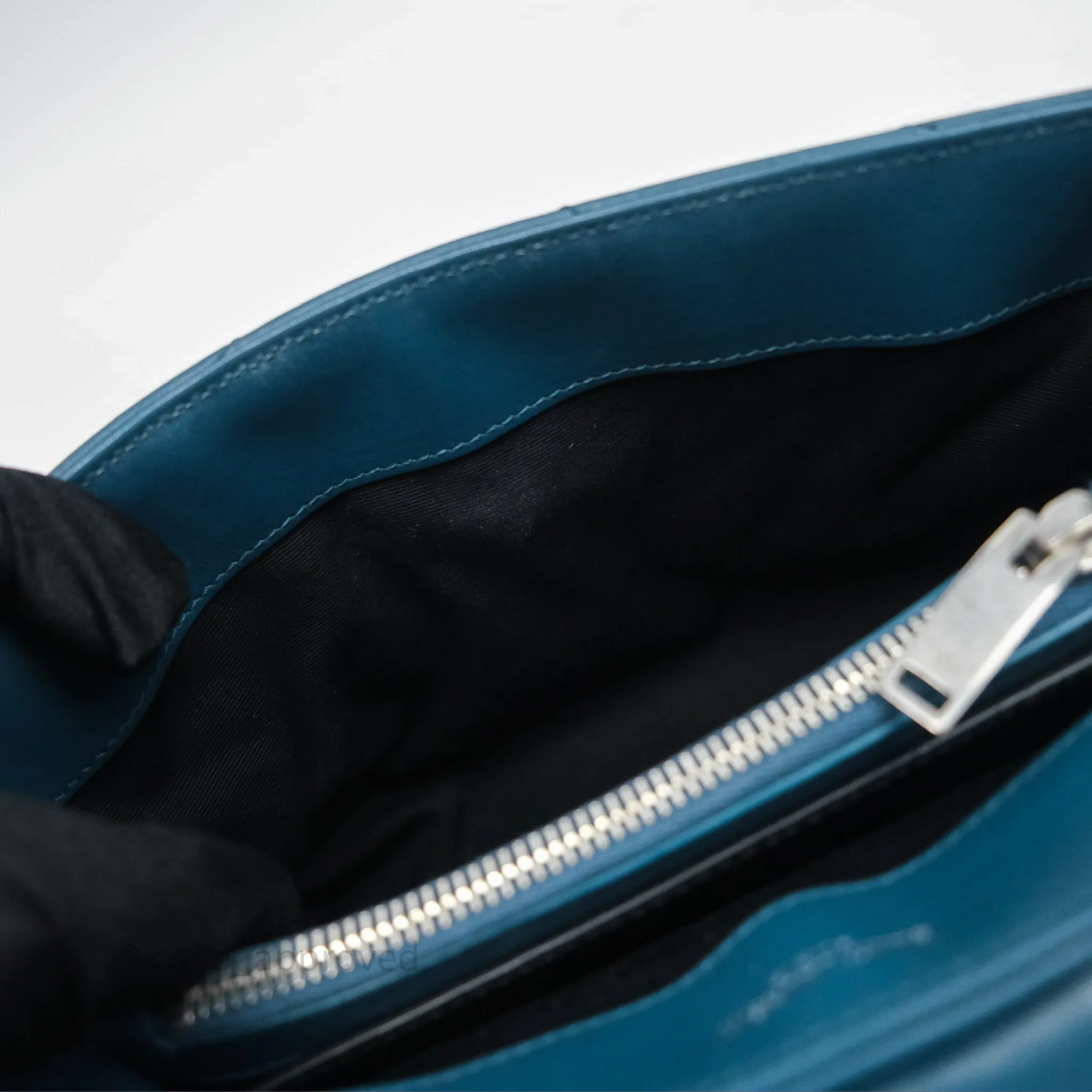 Saint Laurent Loulou Small Flap Bag Turquoise Blue Ruthenum Hardware