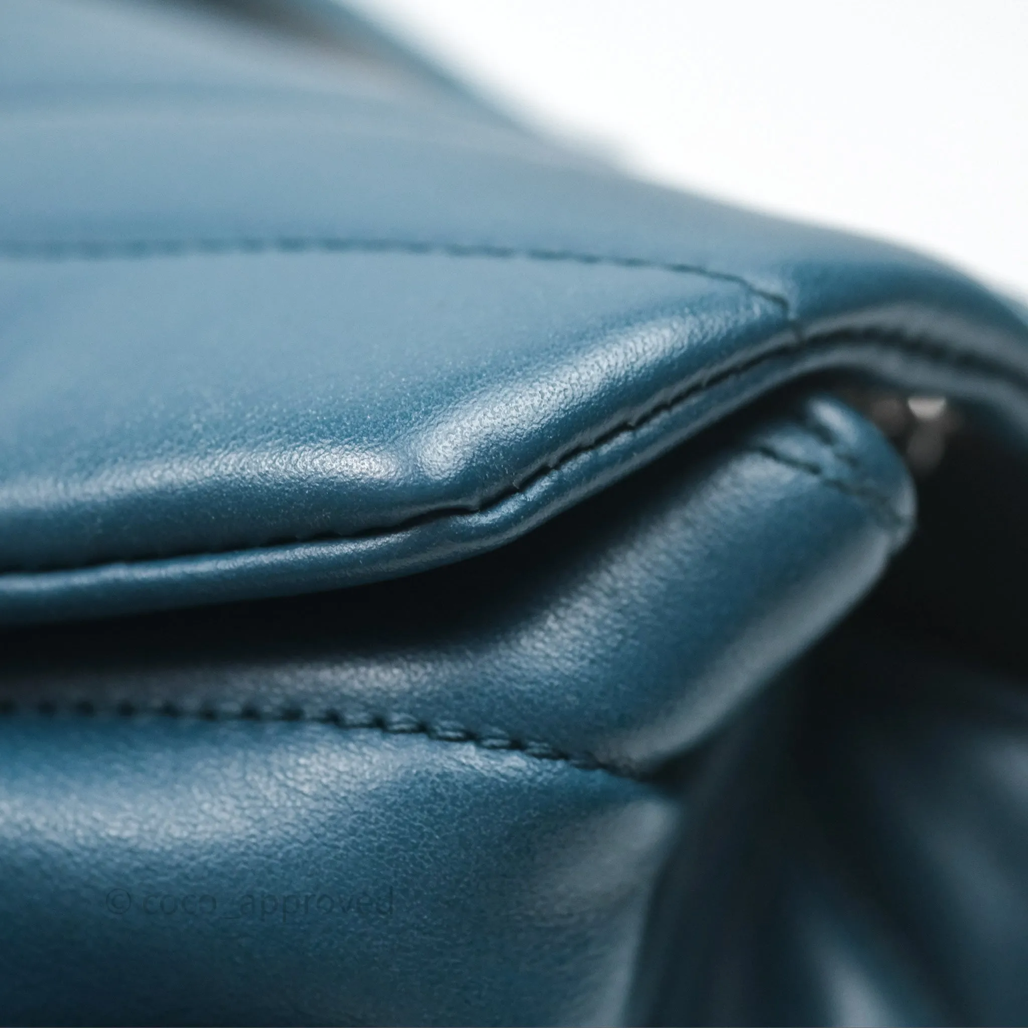 Saint Laurent Loulou Small Flap Bag Turquoise Blue Ruthenum Hardware