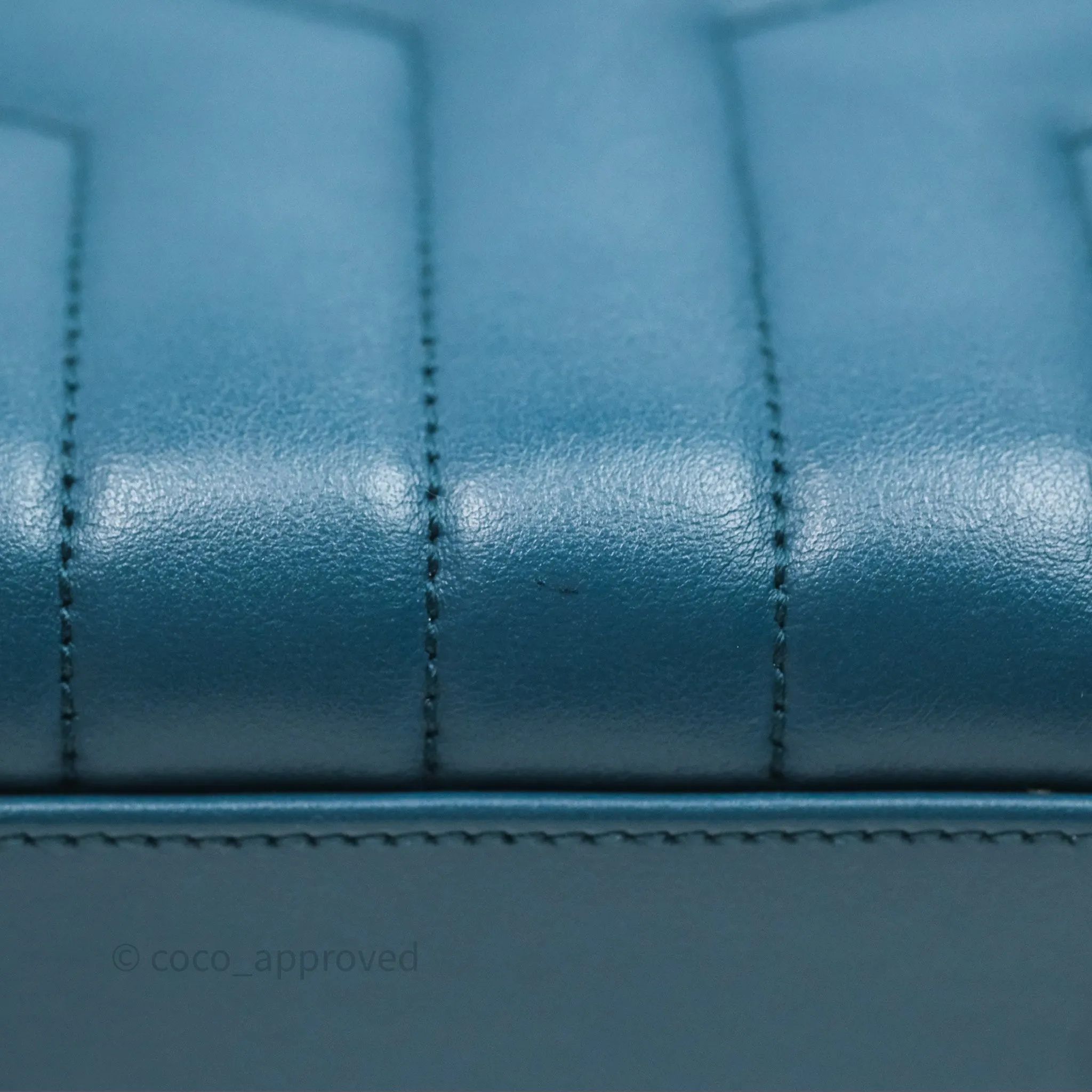 Saint Laurent Loulou Small Flap Bag Turquoise Blue Ruthenum Hardware