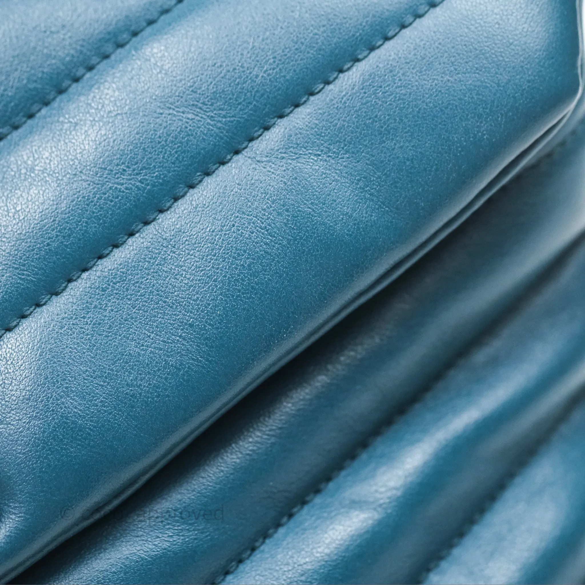 Saint Laurent Loulou Small Flap Bag Turquoise Blue Ruthenum Hardware