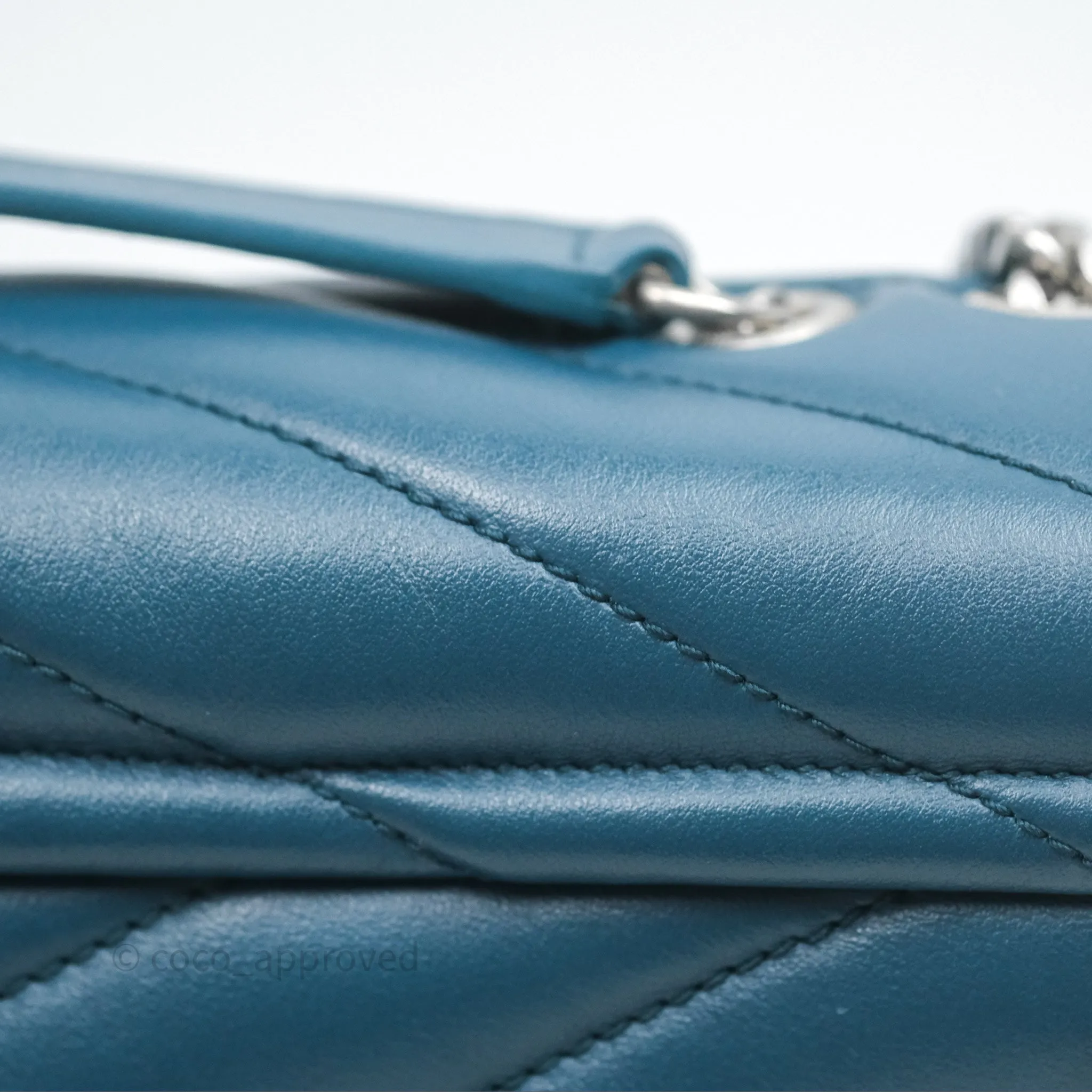 Saint Laurent Loulou Small Flap Bag Turquoise Blue Ruthenum Hardware
