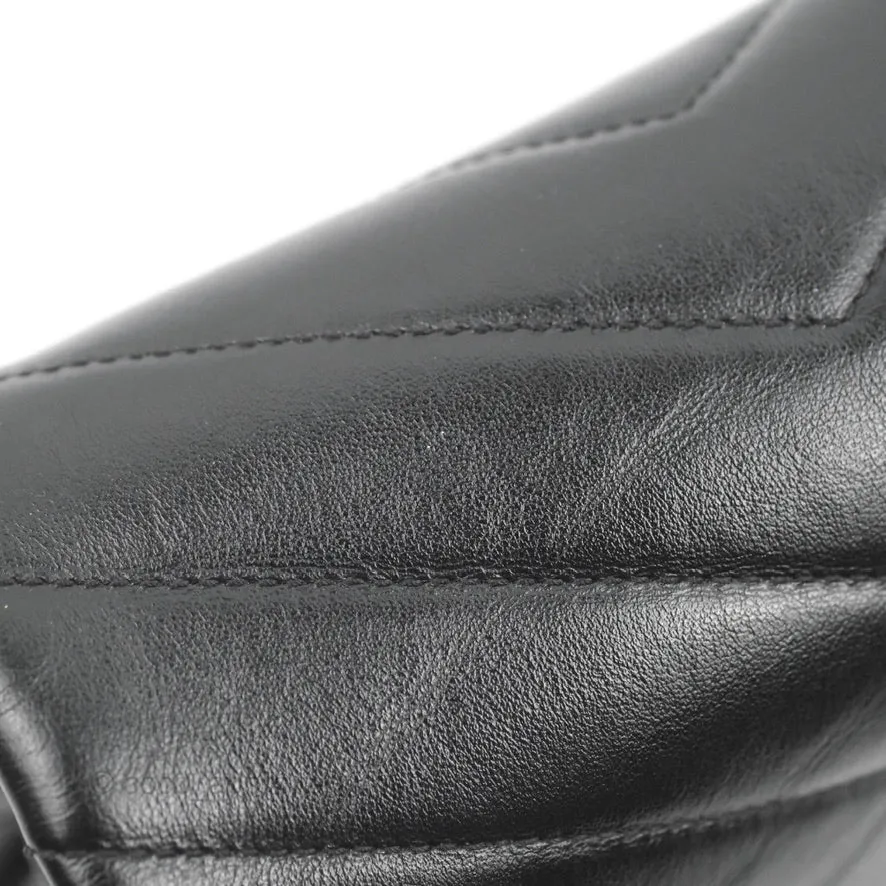 Saint Laurent Loulou Toy Quilted Leather Shoulder Bag Black