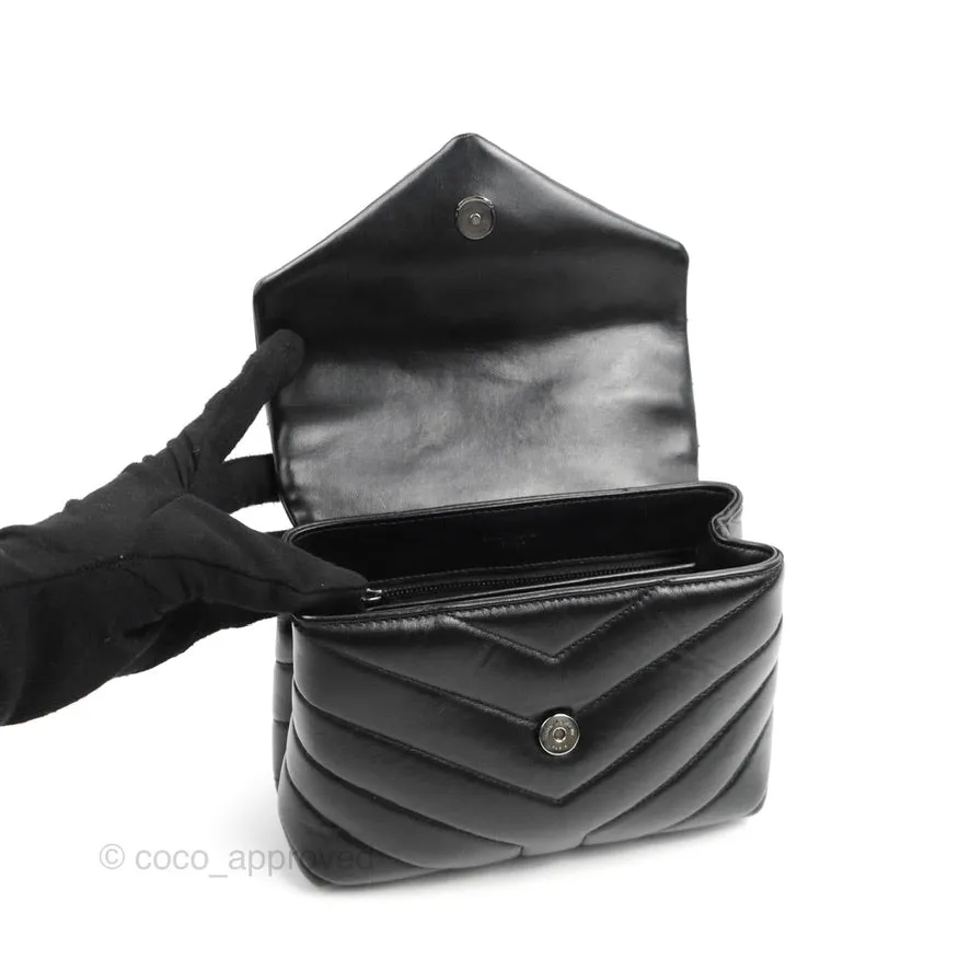 Saint Laurent Loulou Toy Quilted Leather Shoulder Bag Black