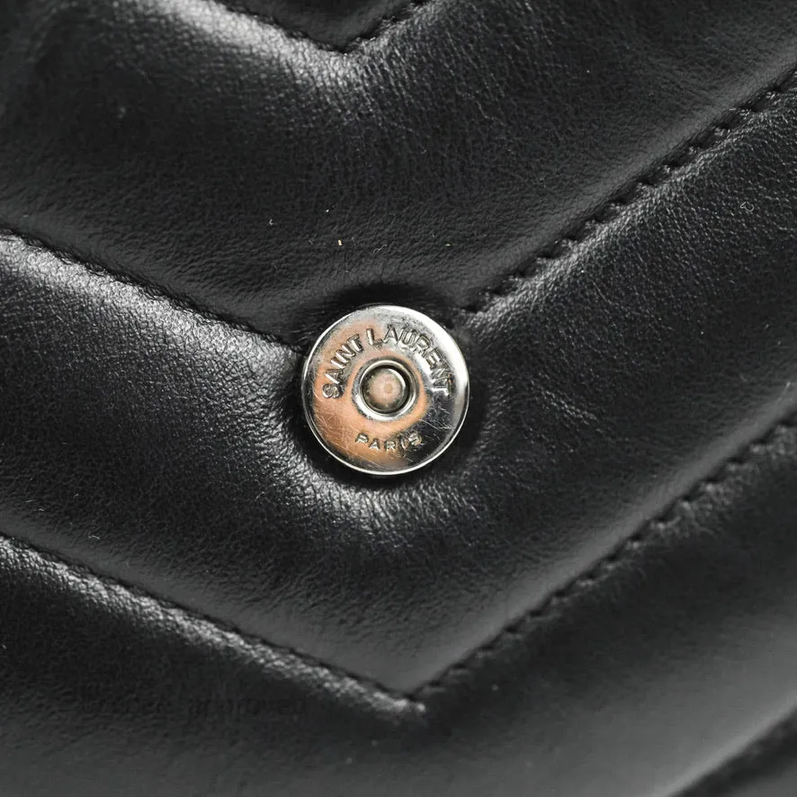 Saint Laurent Loulou Toy Quilted Leather Shoulder Bag Black