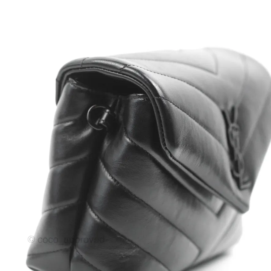 Saint Laurent Loulou Toy Quilted Leather Shoulder Bag Black